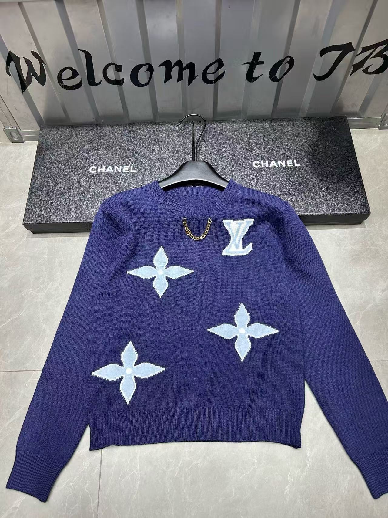 LVチェーン四つ葉のクローバーセーター【50％割引+送料無料】