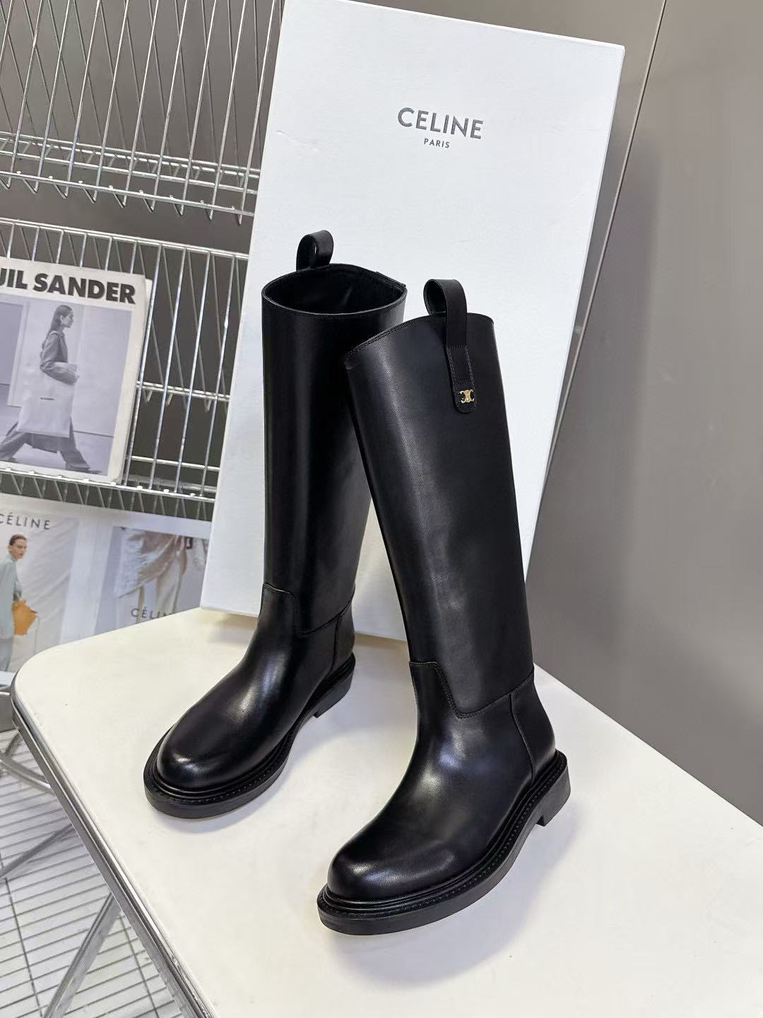 CEL1NE 高品質レザーライディングブーツ【50％割引+送料無料】