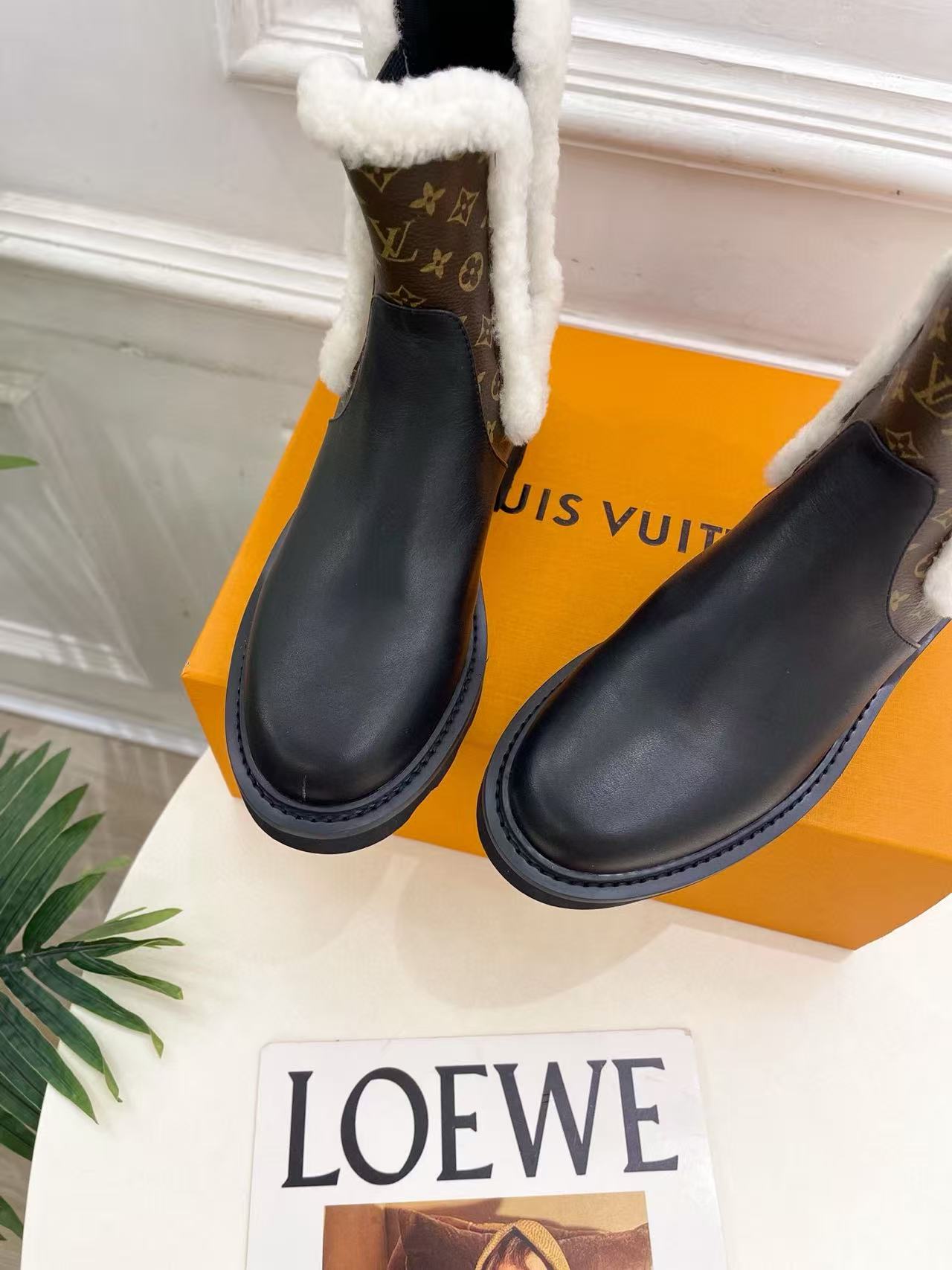 LVの高品質ウールアンクルブーツ【50％割引+送料無料】