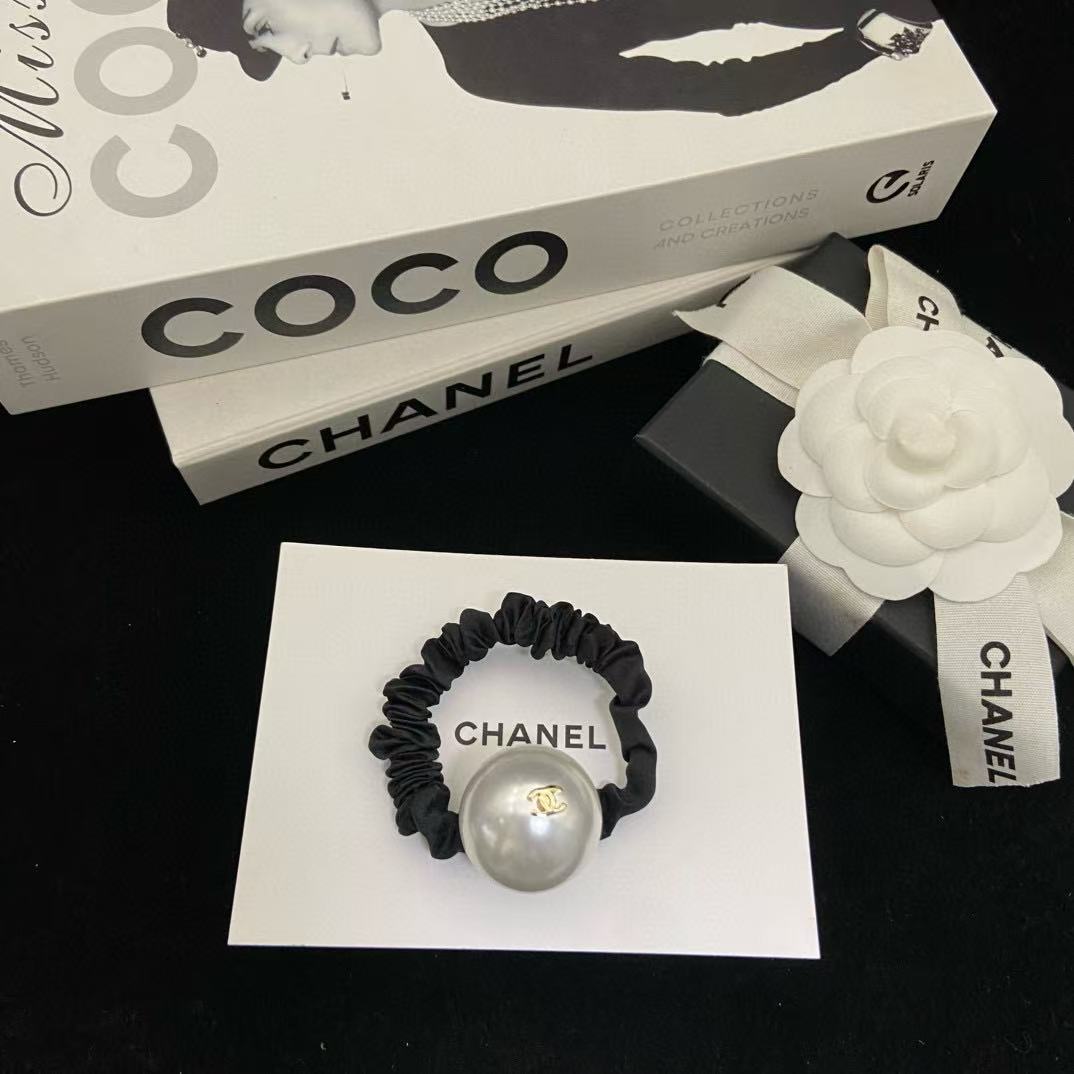 CHANE1ダブルCパールヘアタイ【50％割引+送料無料】