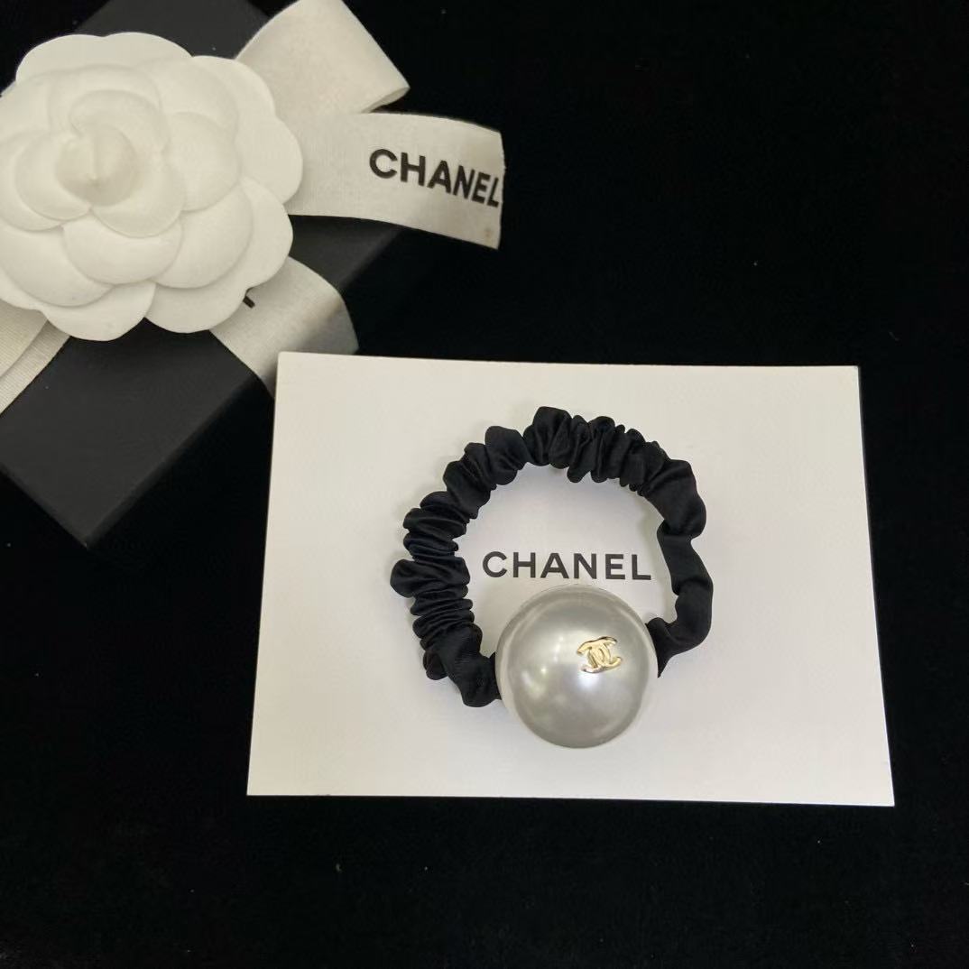 CHANE1ダブルCパールヘアタイ【50％割引+送料無料】