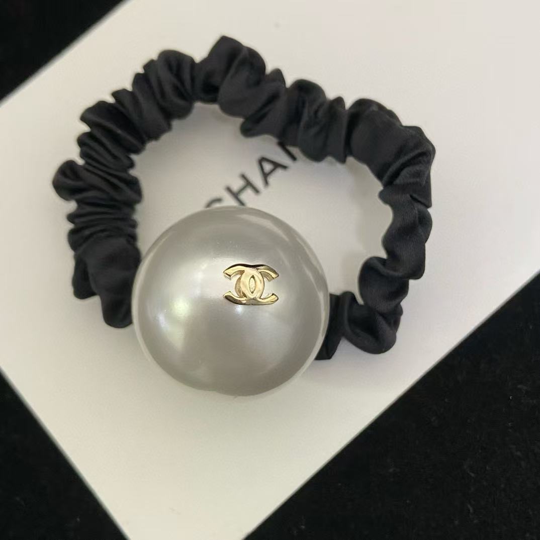 CHANE1ダブルCパールヘアタイ【50％割引+送料無料】