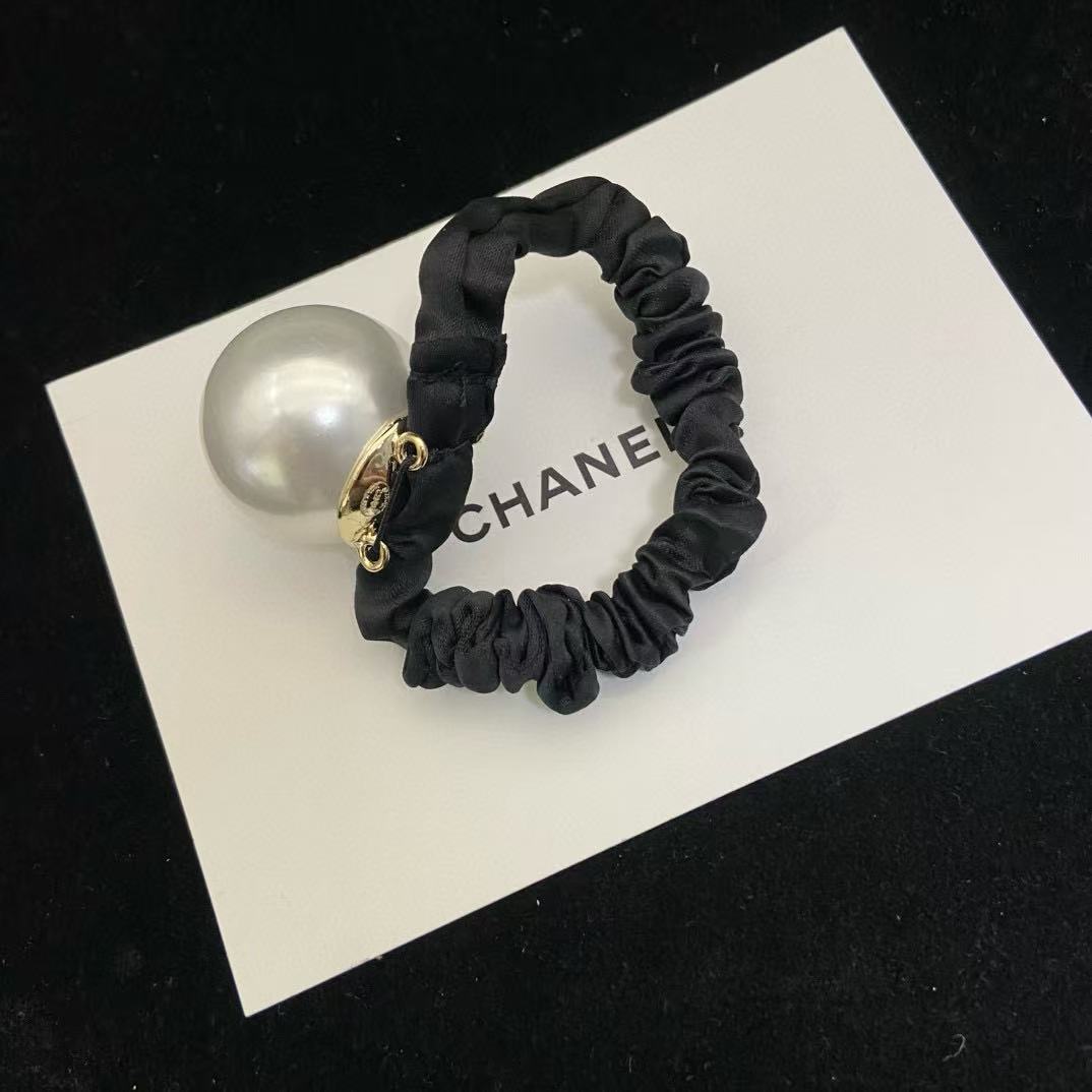CHANE1ダブルCパールヘアタイ【50％割引+送料無料】