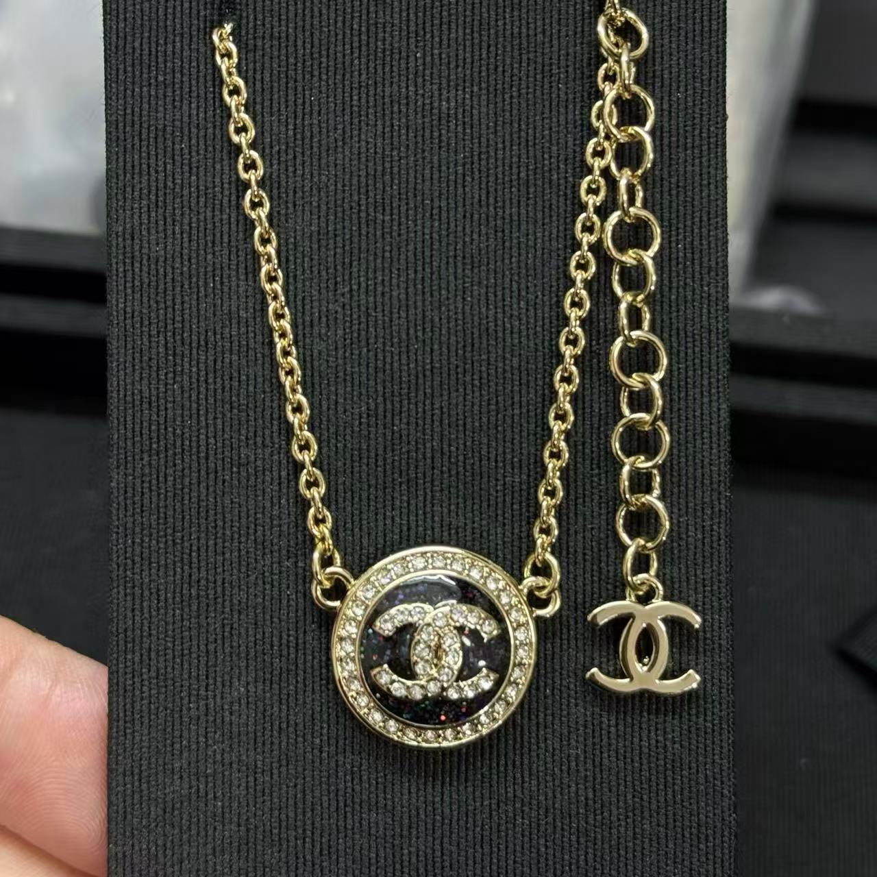 CHANE1 ダブルC ラウンドネックレス【50％割引+送料無料】