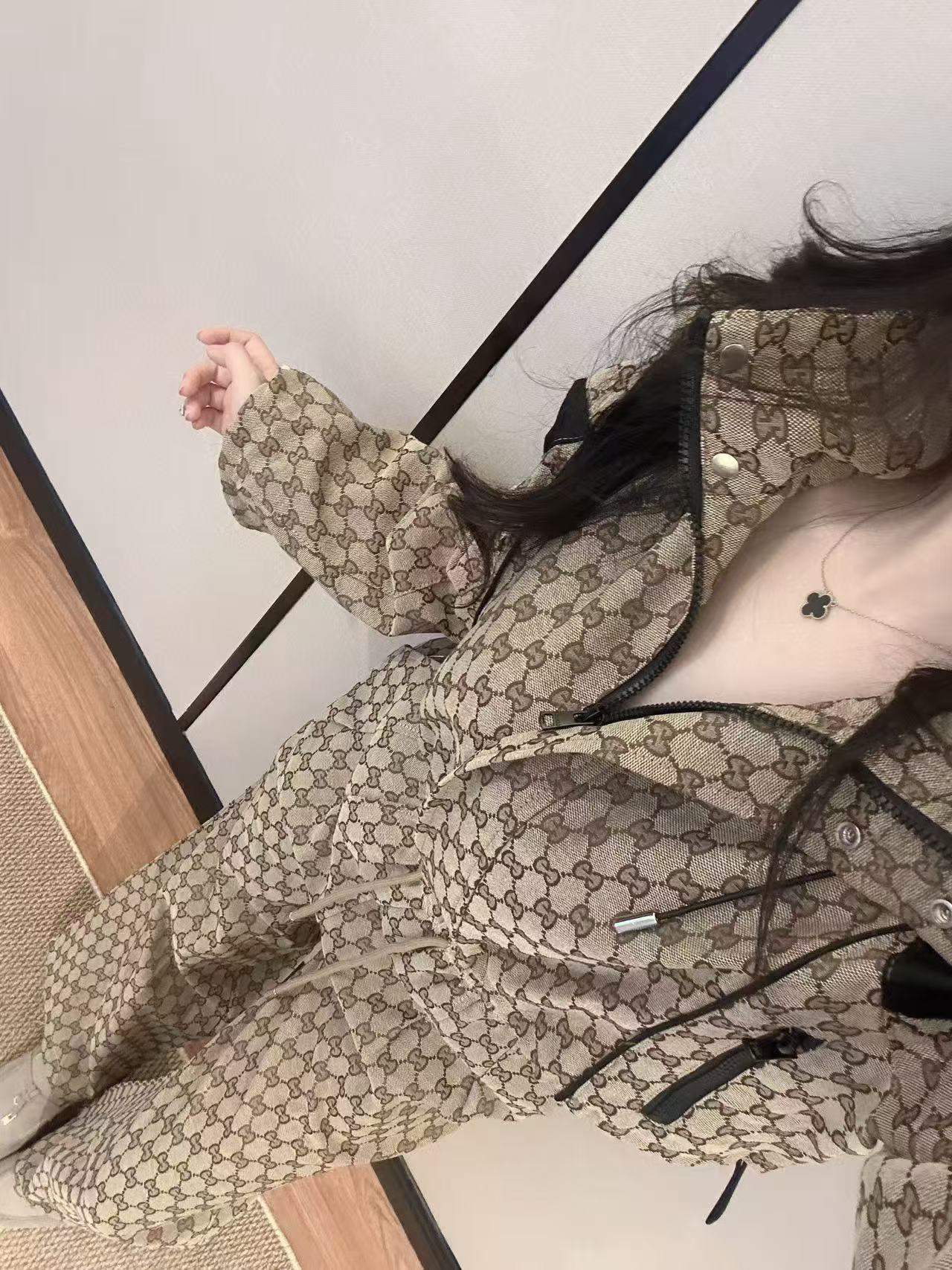 GUCC1 ジャカードジャケット＆パンツ ツーピースセット【50％割引+送料無料】