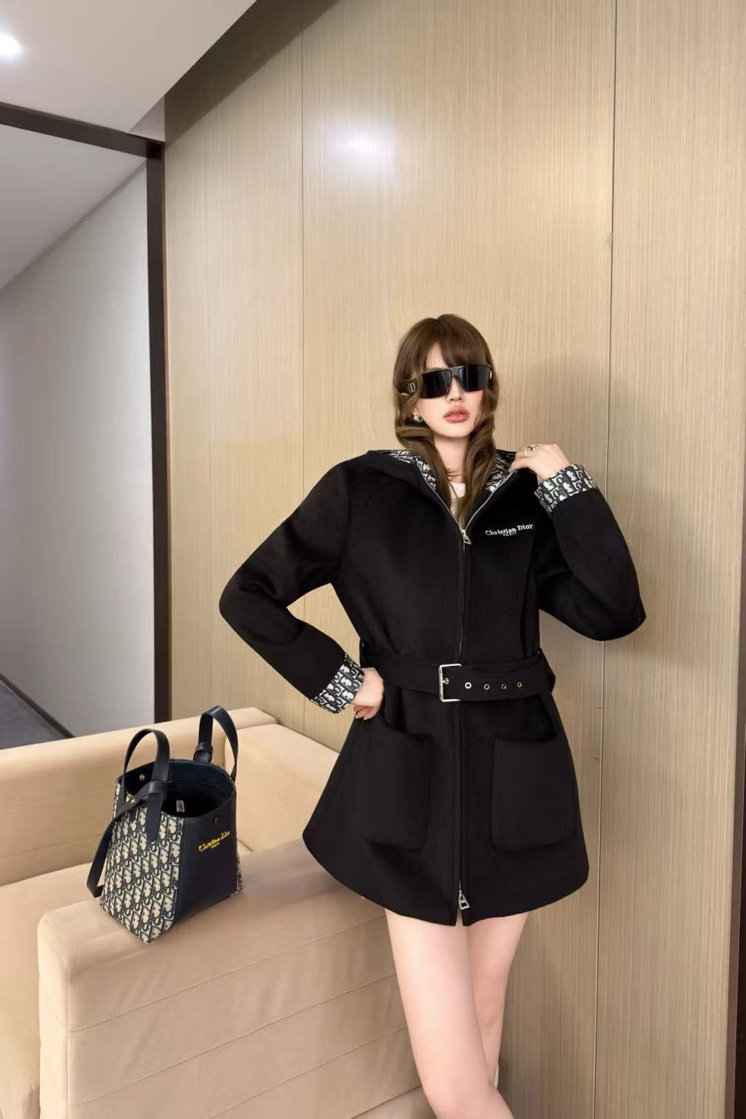 DIOR ジャカードウールコート【50％割引+送料無料】