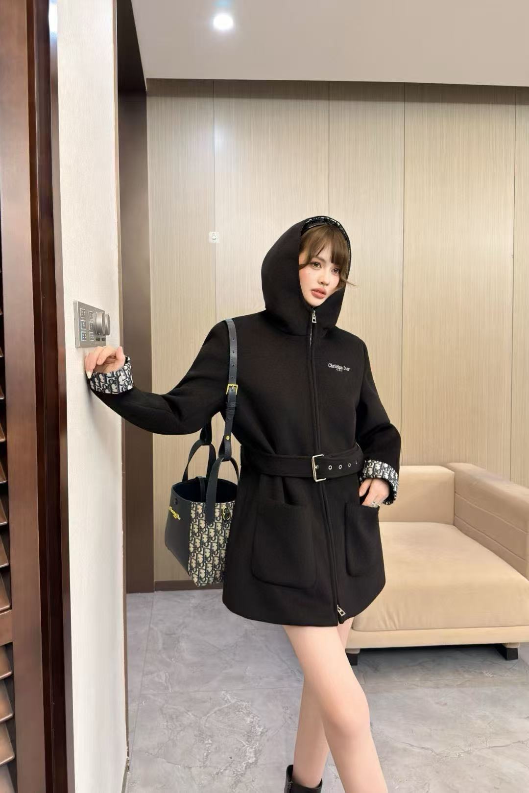 DIOR ジャカードウールコート【50％割引+送料無料】