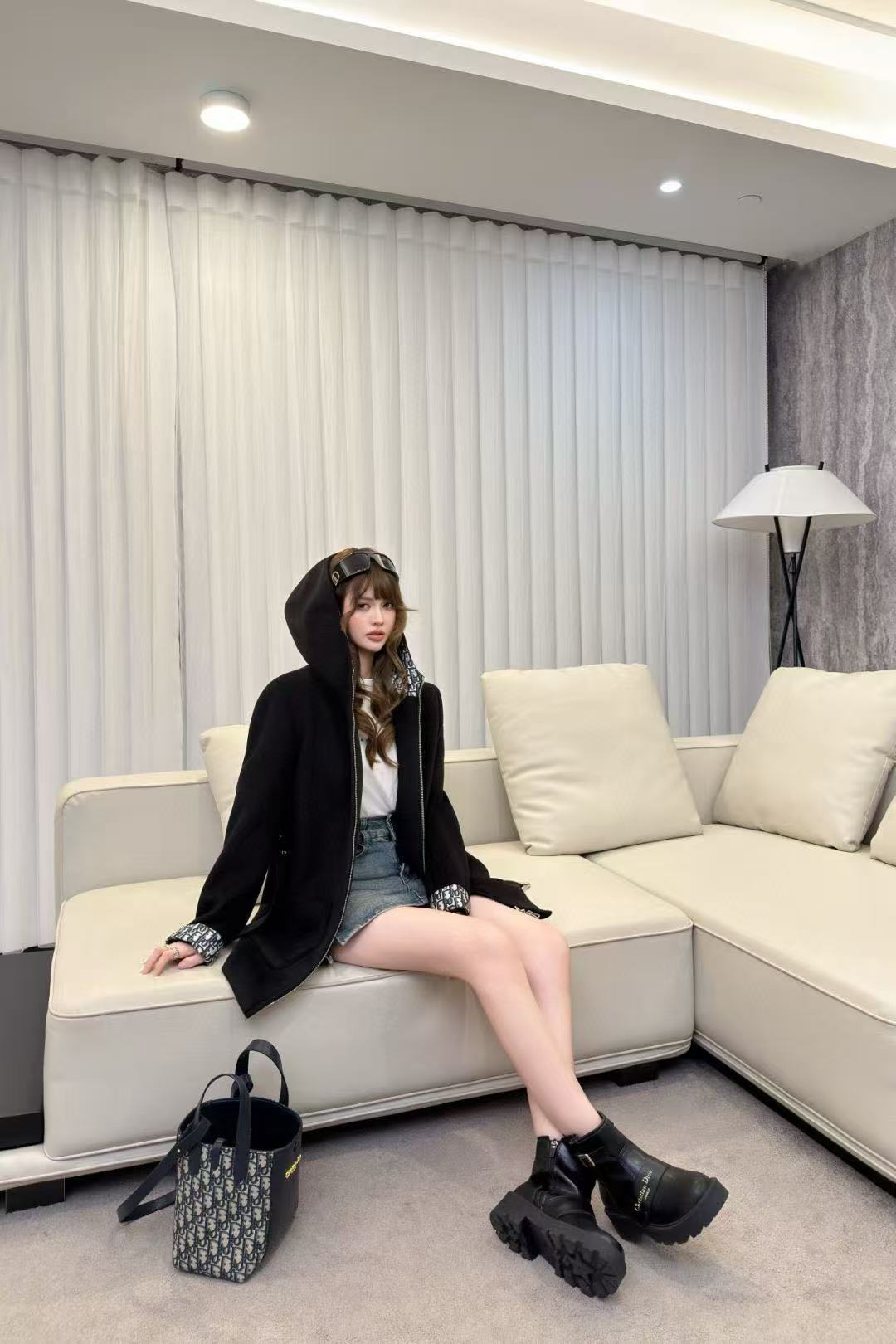 DIOR ジャカードウールコート【50％割引+送料無料】