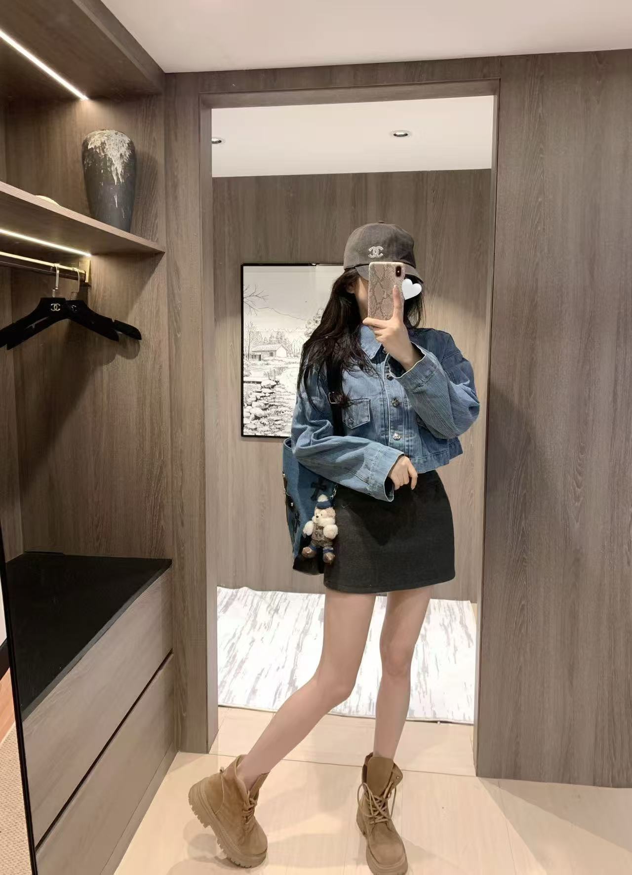 CEL1NE背中に文字が入ったデニムジャケット【50％割引+送料無料】