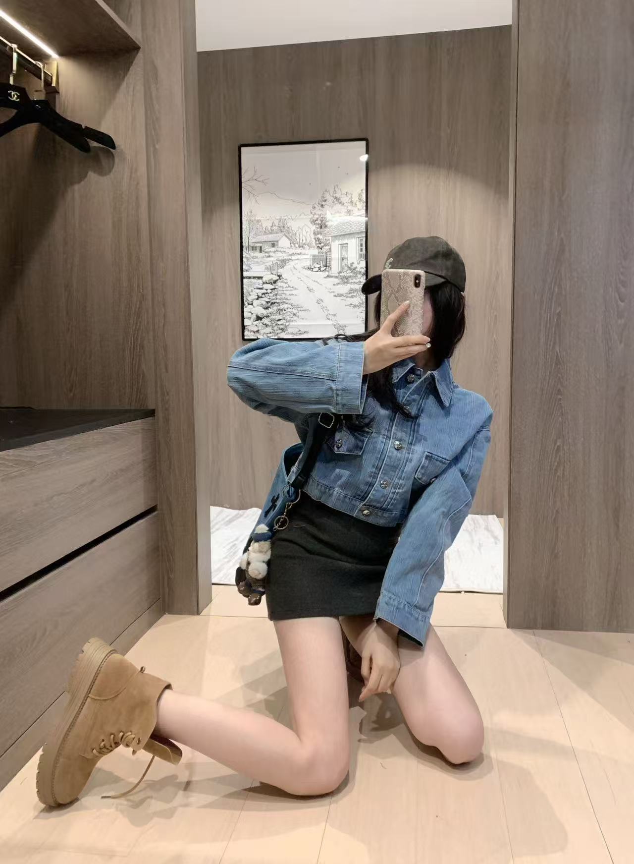 CEL1NE背中に文字が入ったデニムジャケット【50％割引+送料無料】