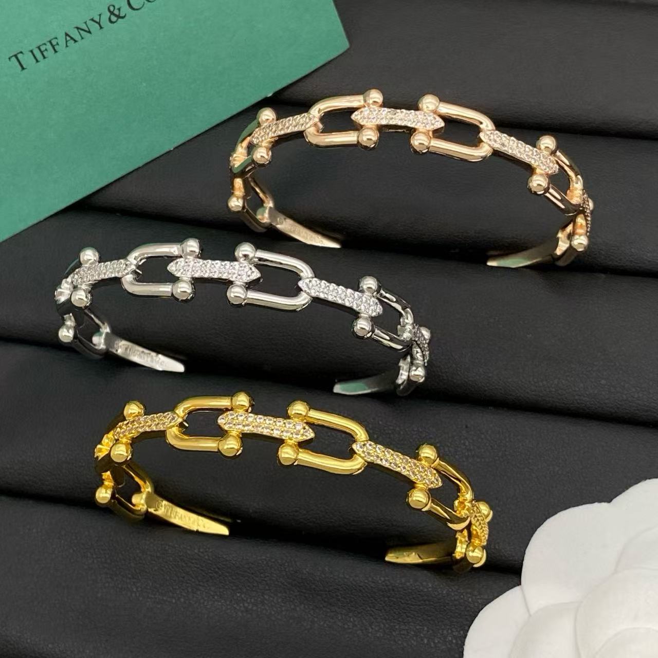 T1ffanyオープンダイヤモンドセットブレスレット【50％割引+送料無料】