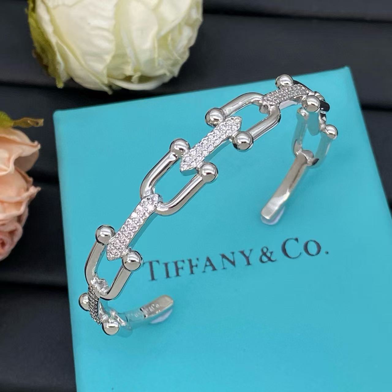 T1ffanyオープンダイヤモンドセットブレスレット【50％割引+送料無料】