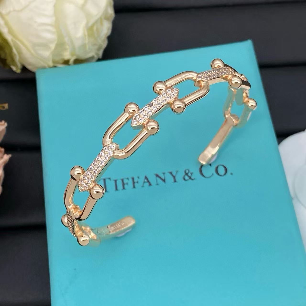 T1ffanyオープンダイヤモンドセットブレスレット【50％割引+送料無料】