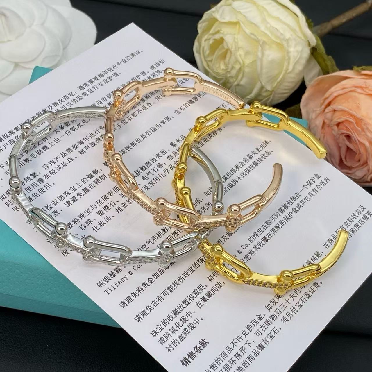 T1ffanyオープンダイヤモンドセットブレスレット【50％割引+送料無料】