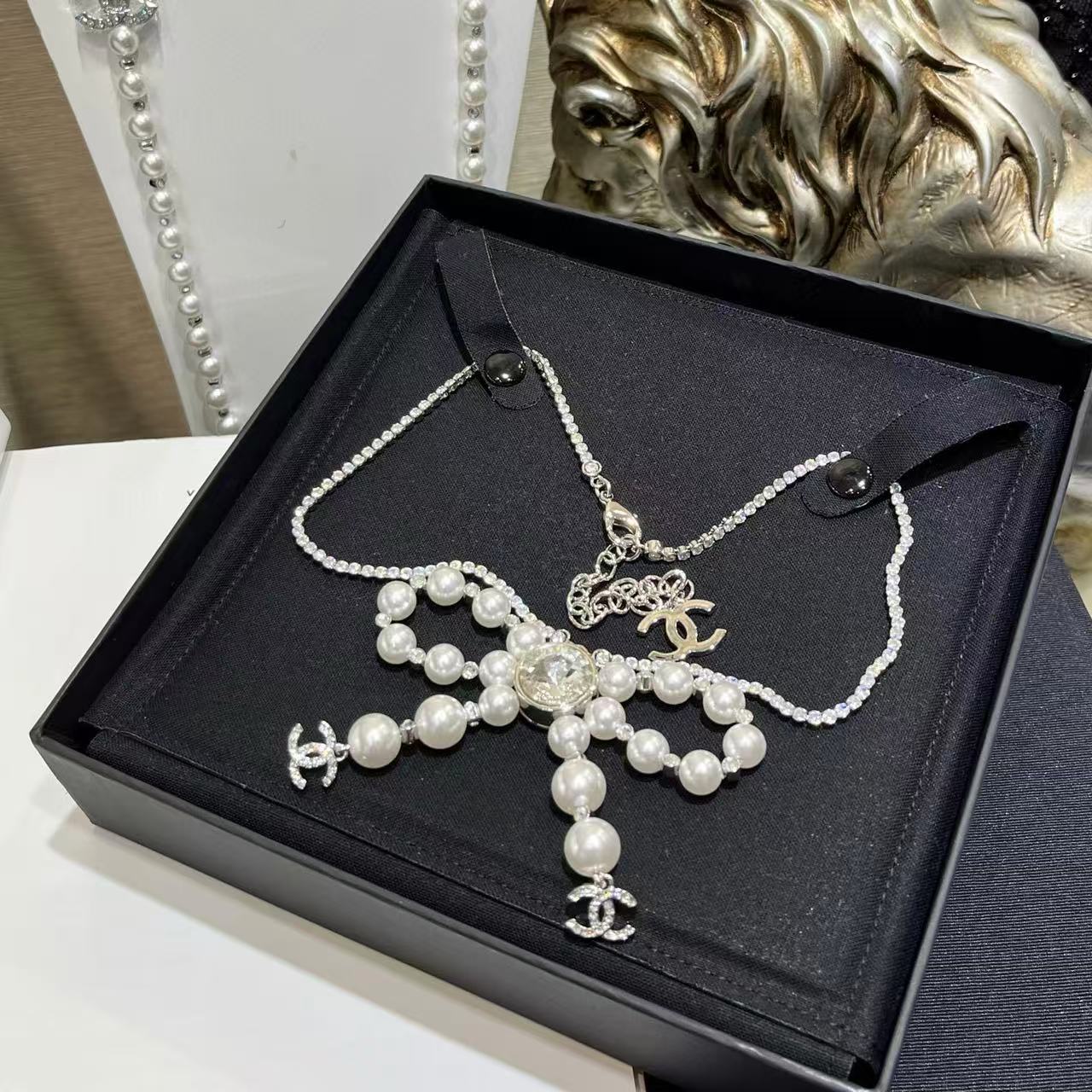 CHANE1 ボウパールネックレス【50％割引+送料無料】