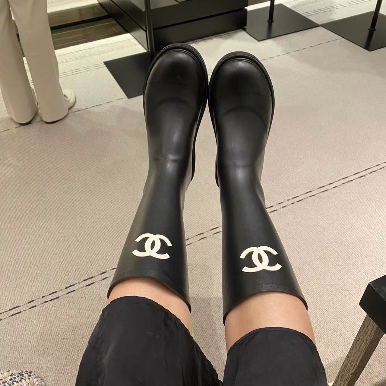 CHANE1 高品質ダブルCアンクルブーツ【50％割引+送料無料】