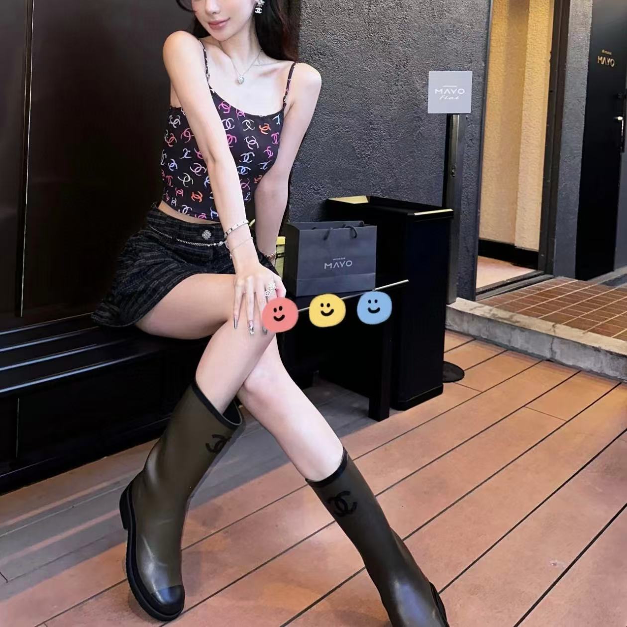 CHANE1 高品質ダブルCアンクルブーツ【50％割引+送料無料】