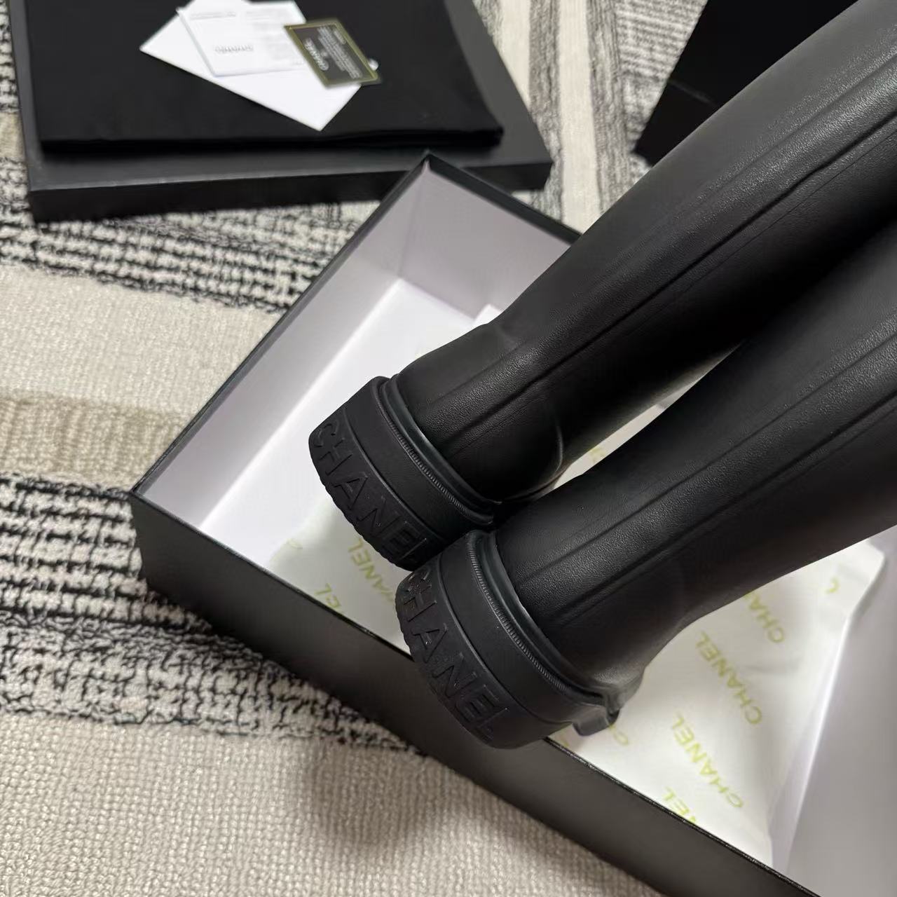 CHANE1 高品質ダブルCアンクルブーツ【50％割引+送料無料】