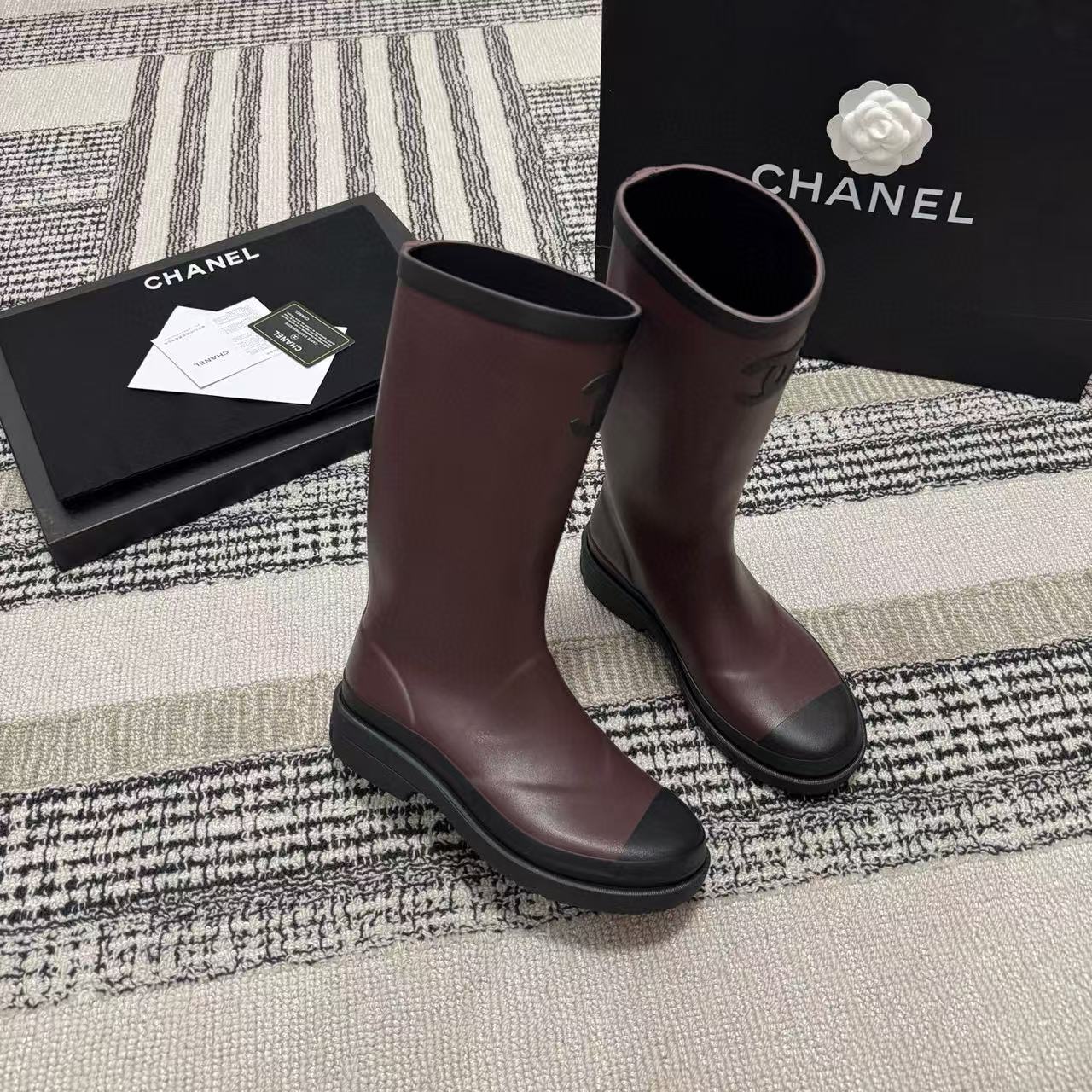 CHANE1 高品質ダブルCアンクルブーツ【50％割引+送料無料】