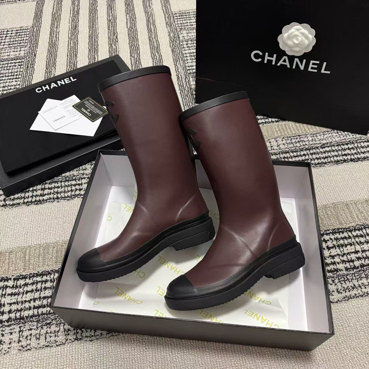 CHANE1 高品質ダブルCアンクルブーツ【50％割引+送料無料】