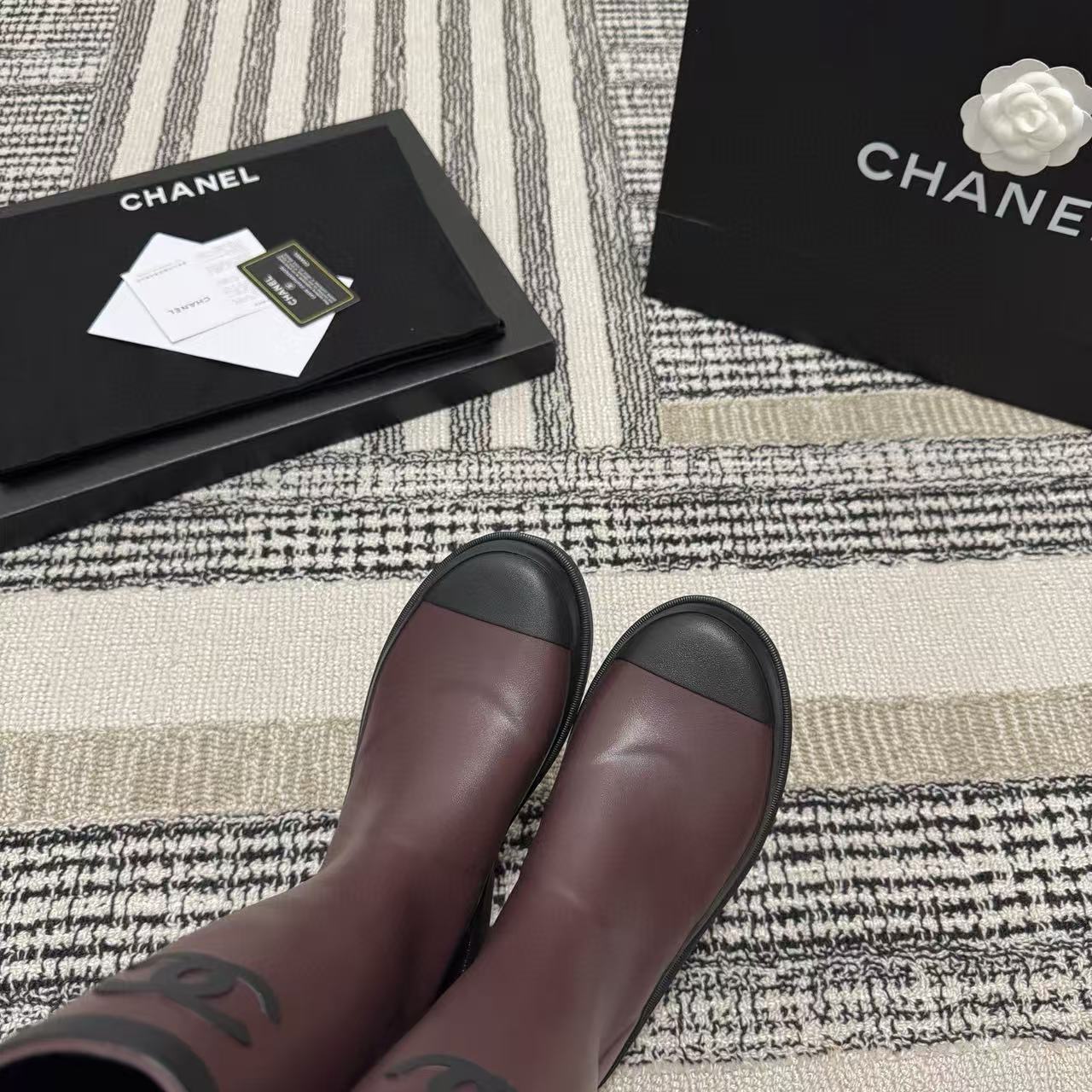 CHANE1 高品質ダブルCアンクルブーツ【50％割引+送料無料】