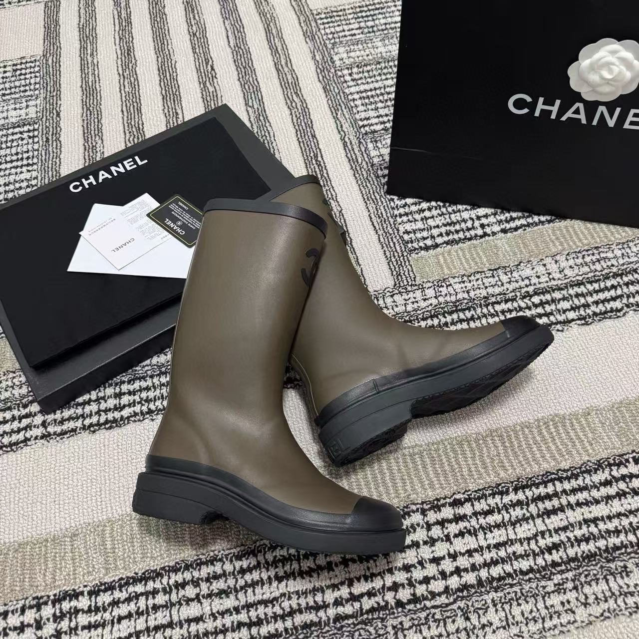 CHANE1 高品質ダブルCアンクルブーツ【50％割引+送料無料】