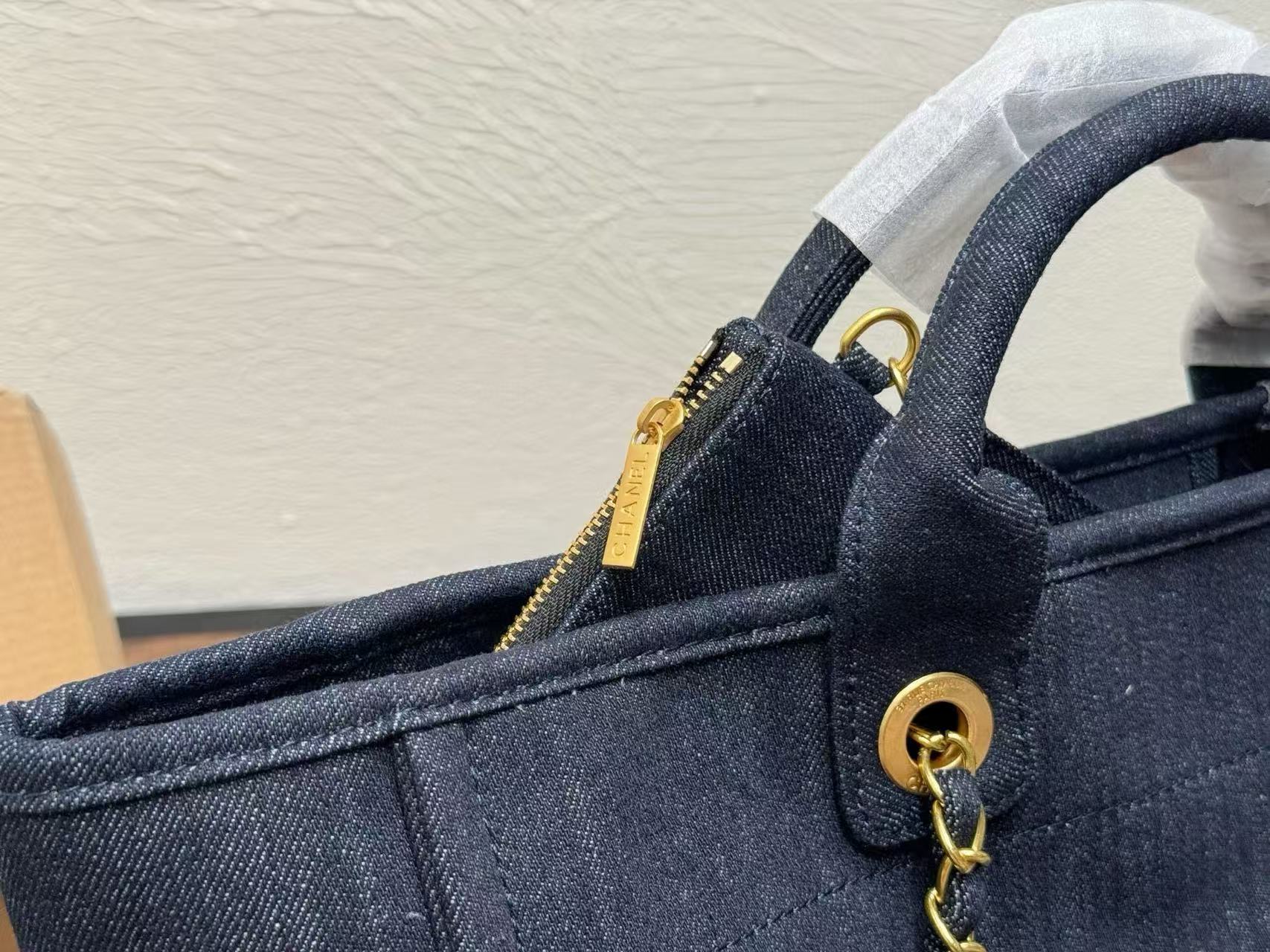 CHANE1チェーンデニムバッグ【50％割引+送料無料】