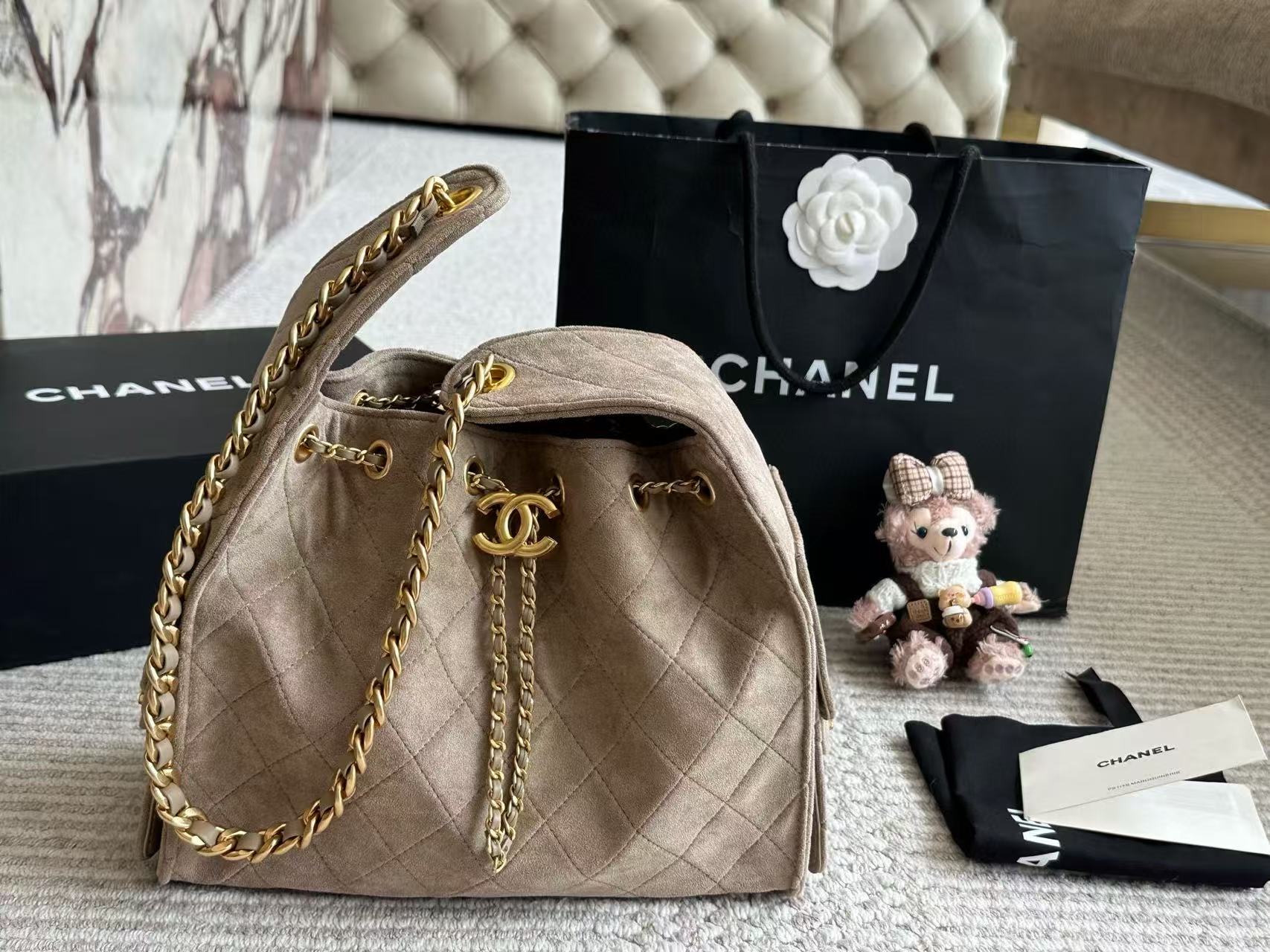 CHANE1鹿革チェーンバッグ【50％割引+送料無料】