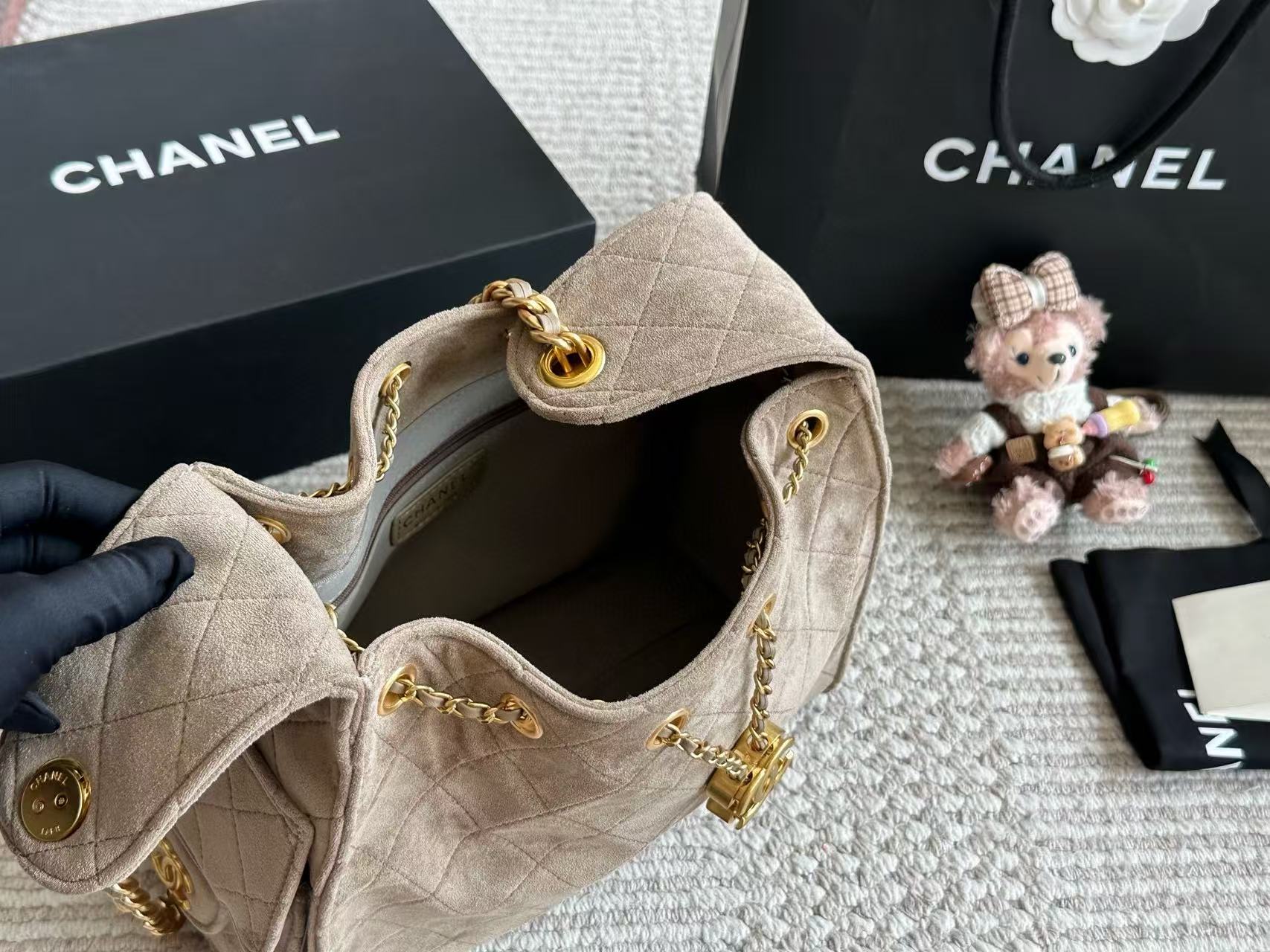 CHANE1鹿革チェーンバッグ【50％割引+送料無料】