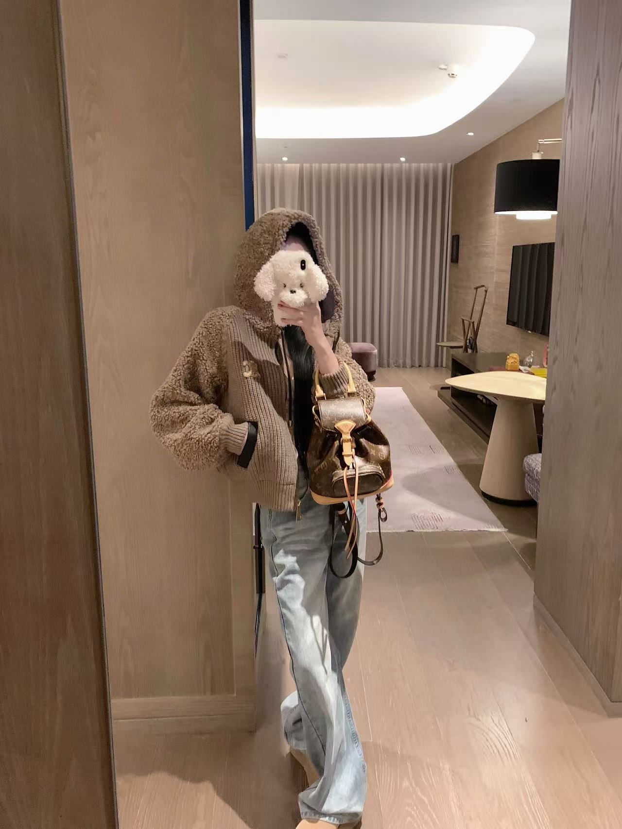 CEL1NE 凱旋門フード付きウールコート【50％割引+送料無料】【50％割引+送料無料】