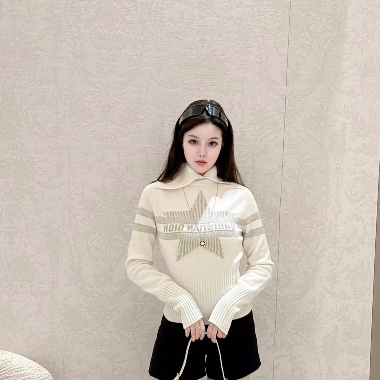 DIOR 高品質 五芒星 レター カシミア セーター【50％割引+送料無料】