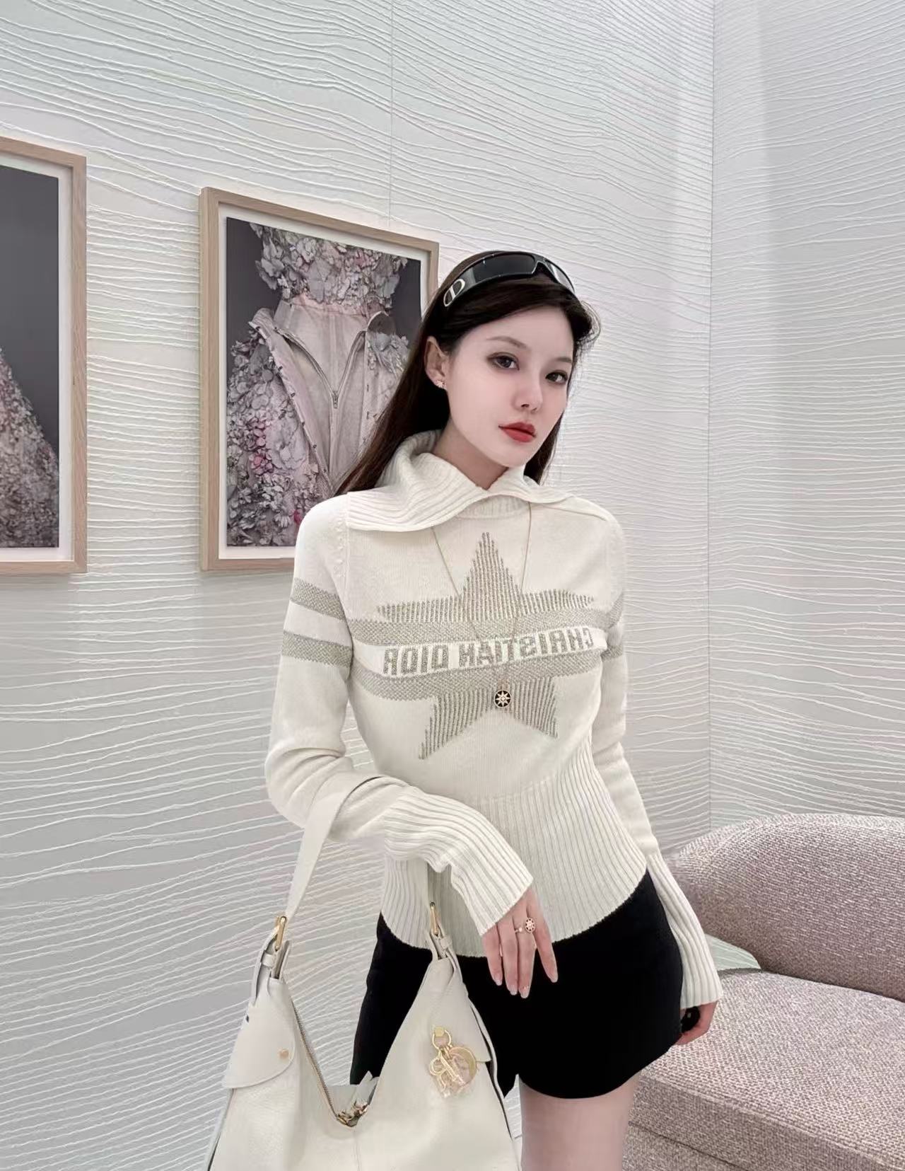 DIOR 高品質 五芒星 レター カシミア セーター【50％割引+送料無料】