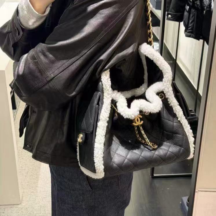 CHANE1上質なチェーンラムウールバッグ【50％割引+送料無料】