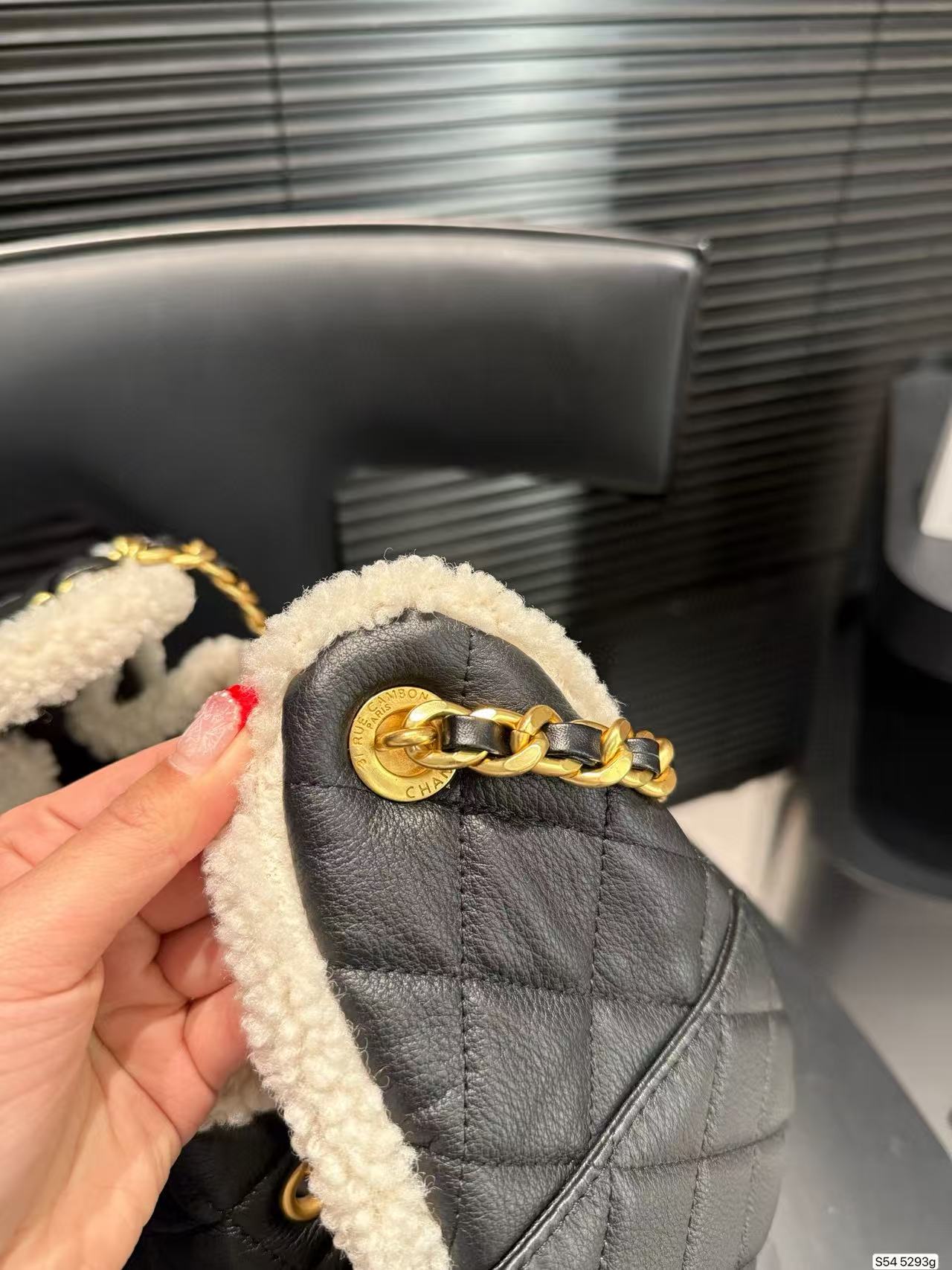 CHANE1上質なチェーンラムウールバッグ【50％割引+送料無料】