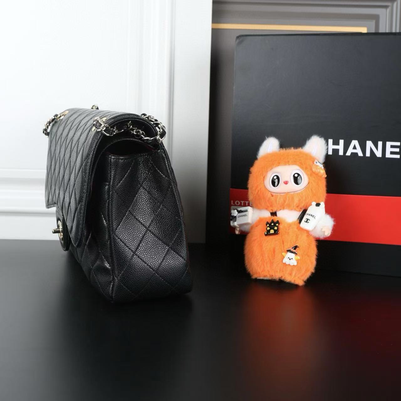 CHANE1キャビアチェーンフラップバッグ【50％割引+送料無料】