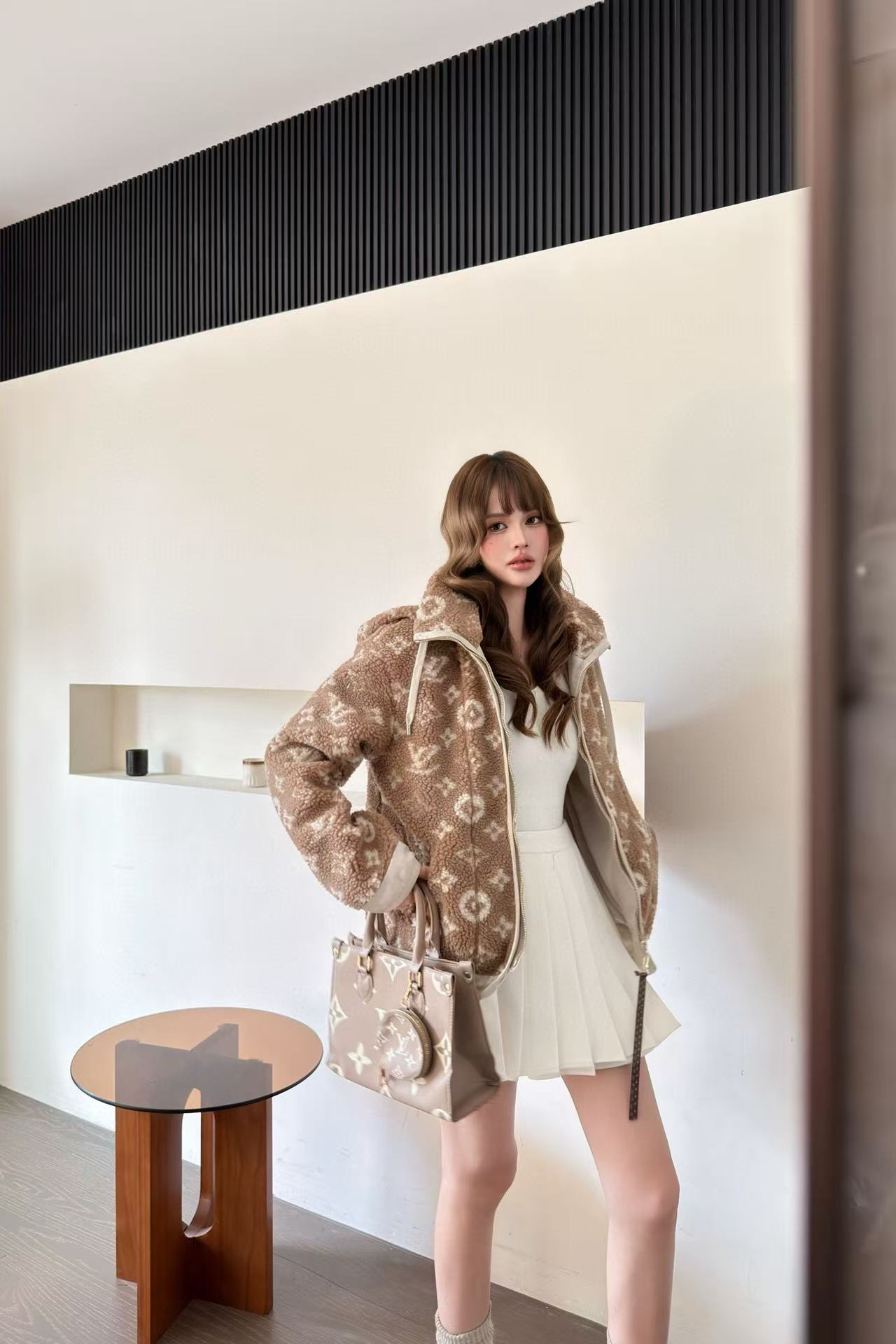 LVプリントシアリングフードジャケット【50％割引+送料無料】