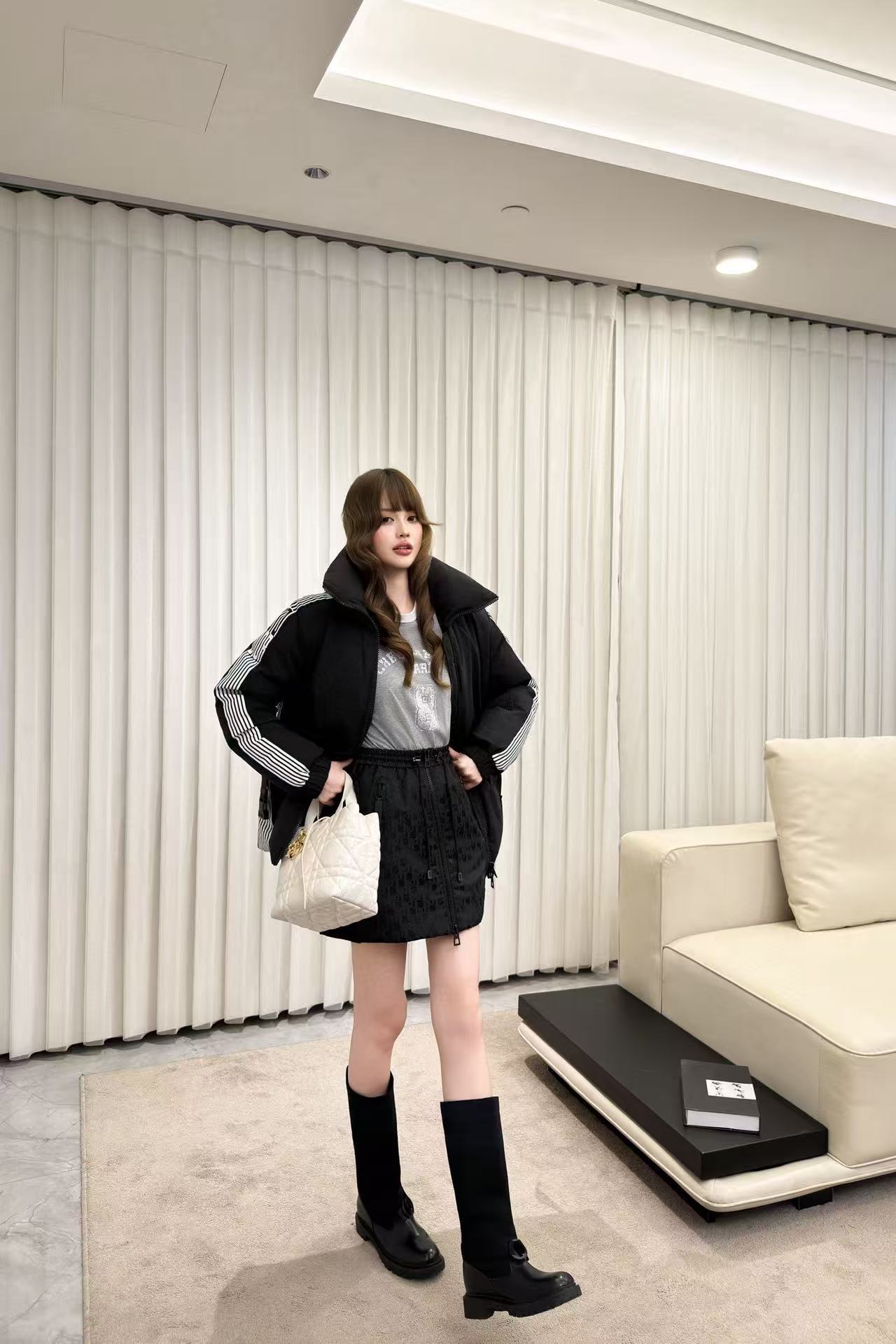 PR4DA サイドストライプ ダウンジャケット【50％割引+送料無料】