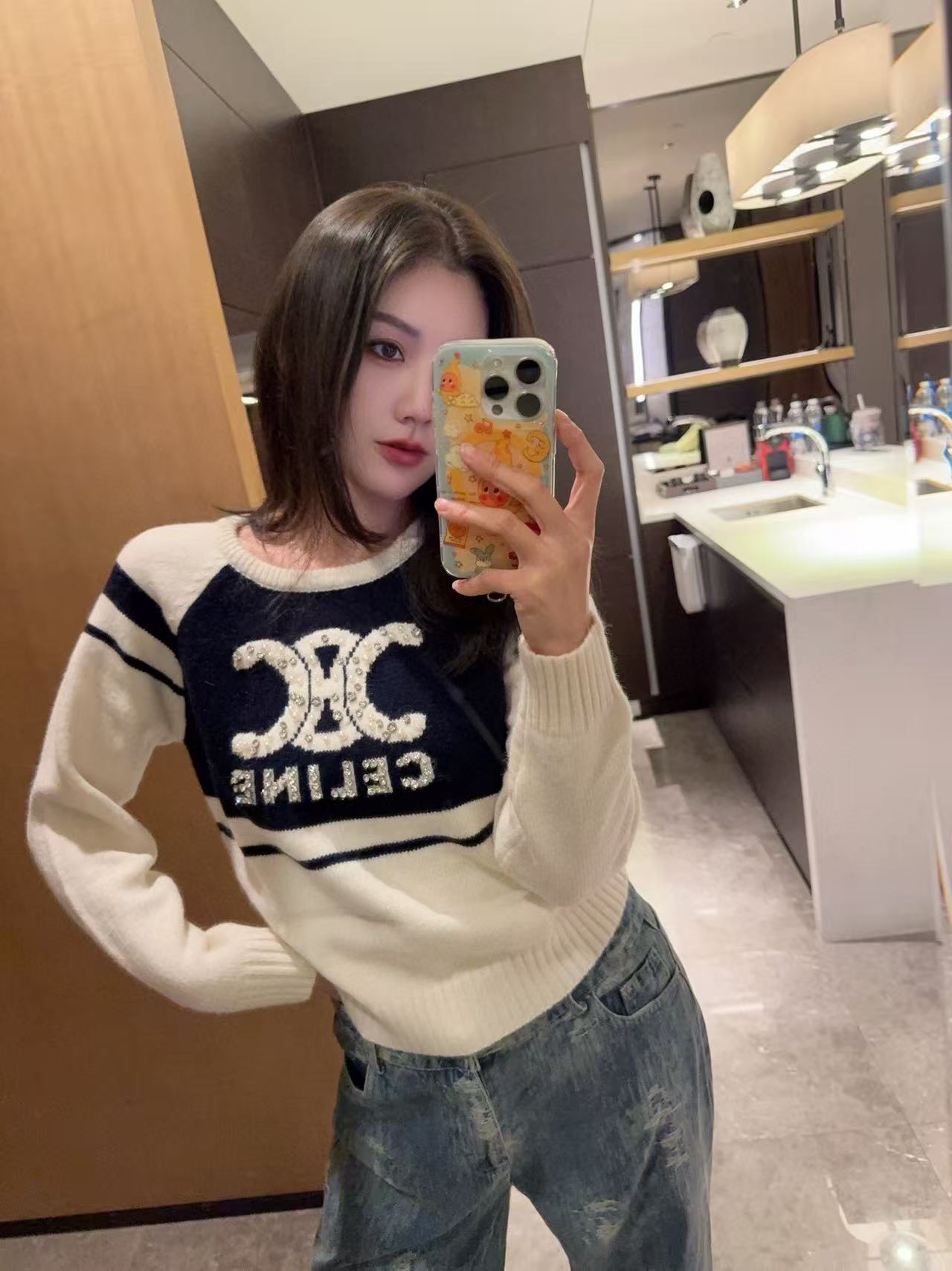 CEL1NE 凱旋門ビーズセーター【50％割引+送料無料】