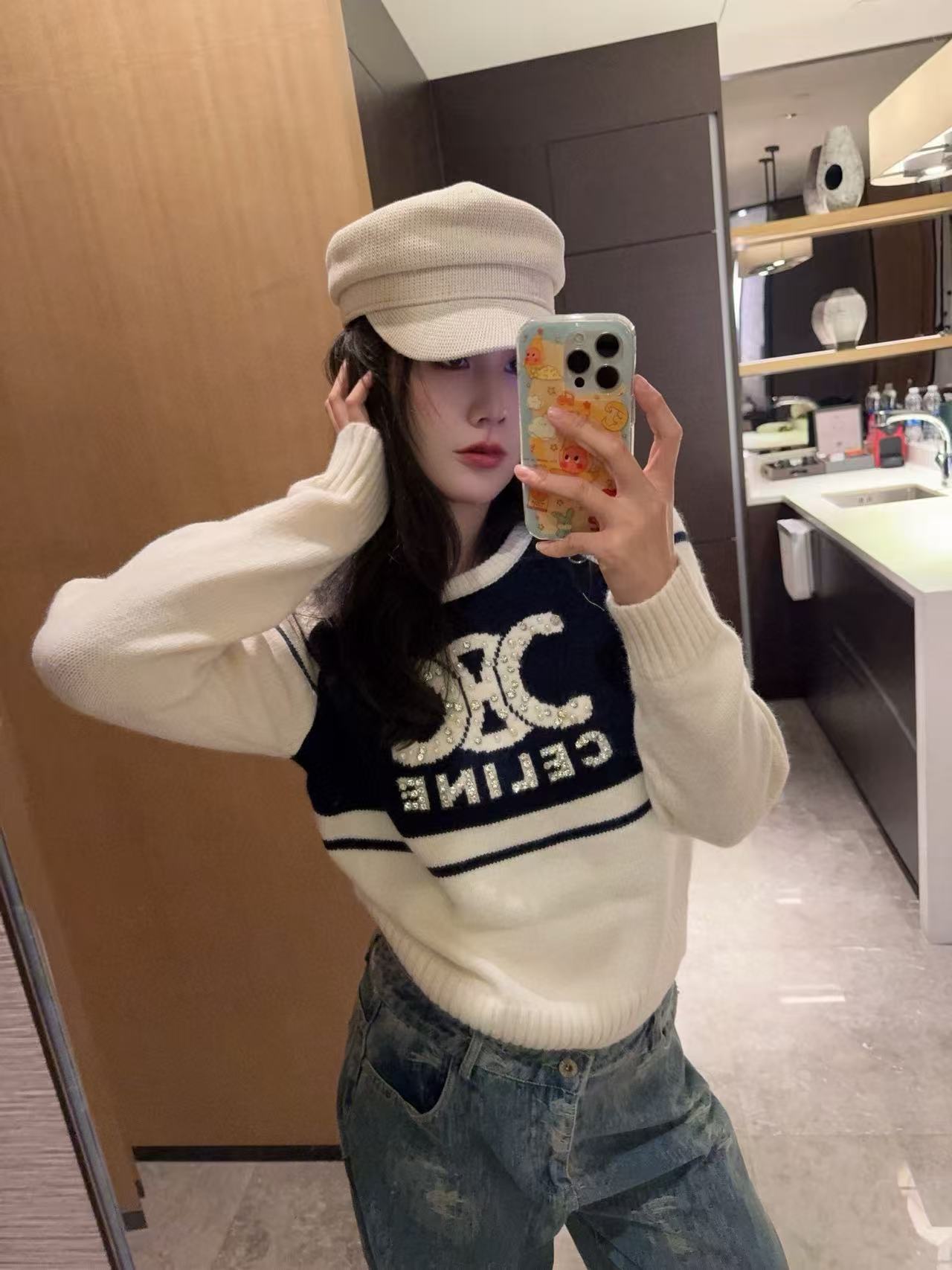 CEL1NE 凱旋門ビーズセーター【50％割引+送料無料】