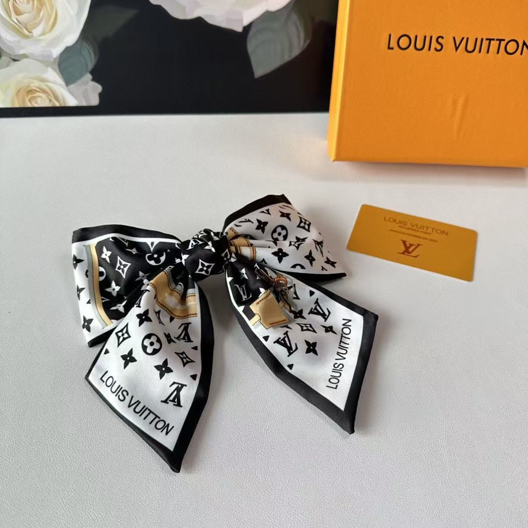 LVリボンプリントヘアクリップ【50％割引+送料無料】