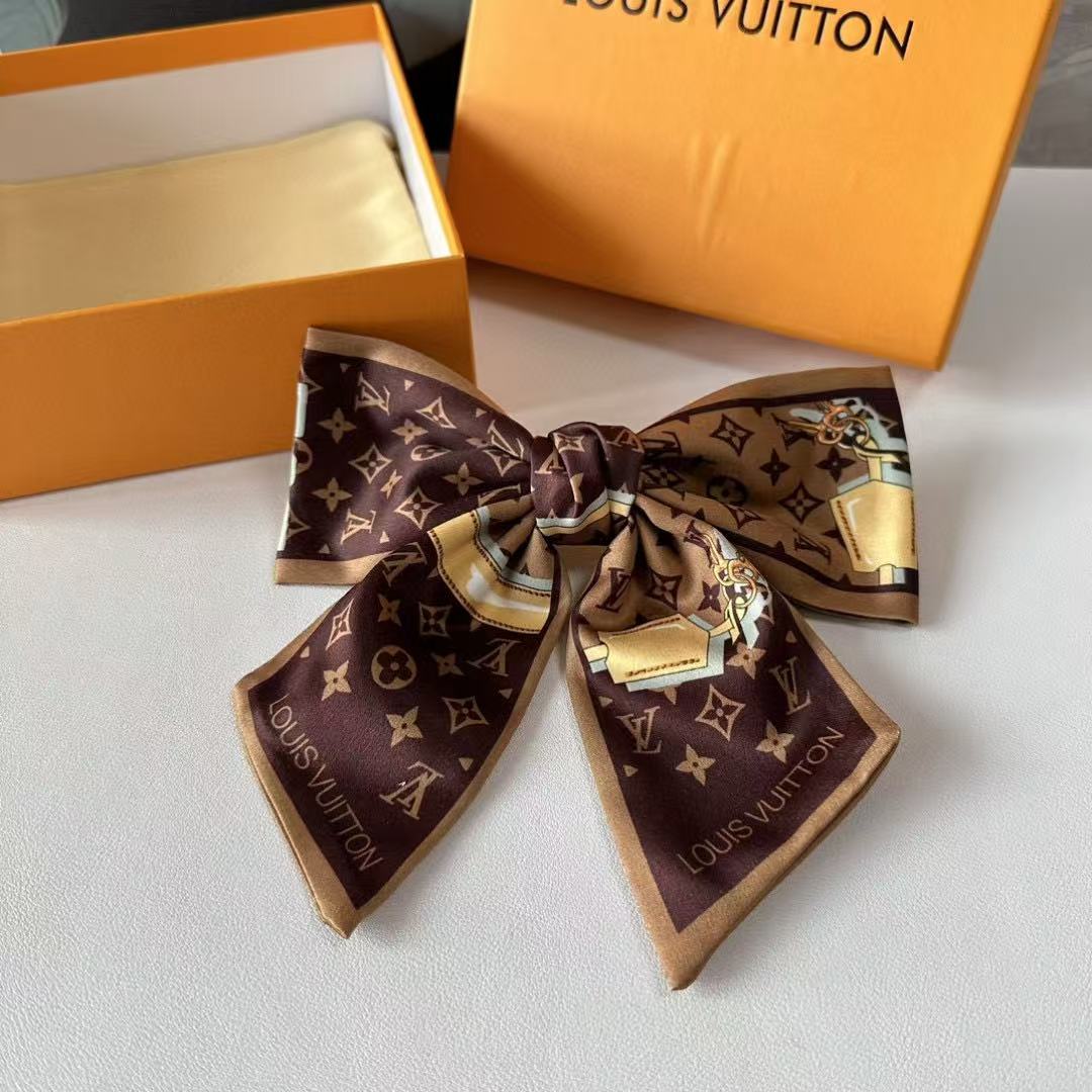 LVリボンプリントヘアクリップ【50％割引+送料無料】