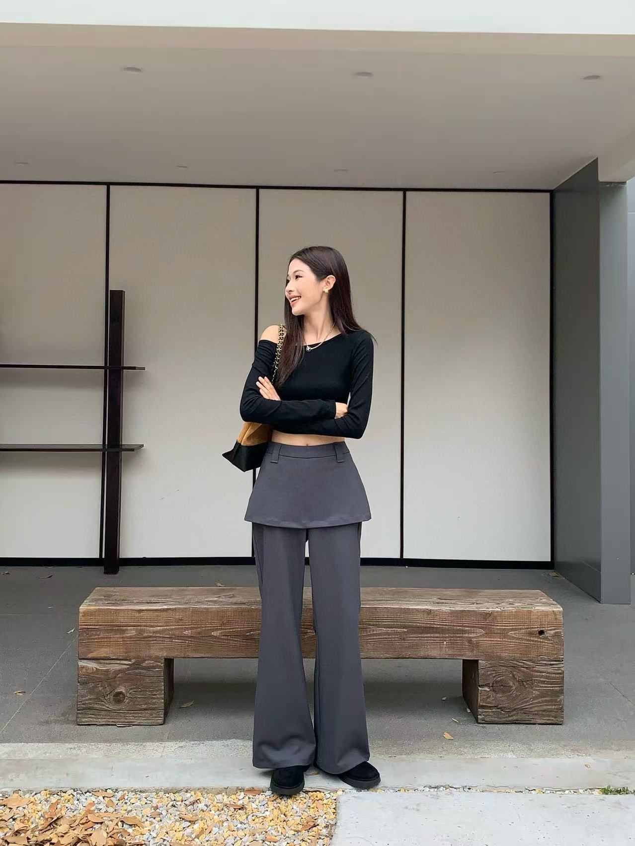 PR4DA フレアカジュアルフロアレングスパンツ【50％割引+送料無料】