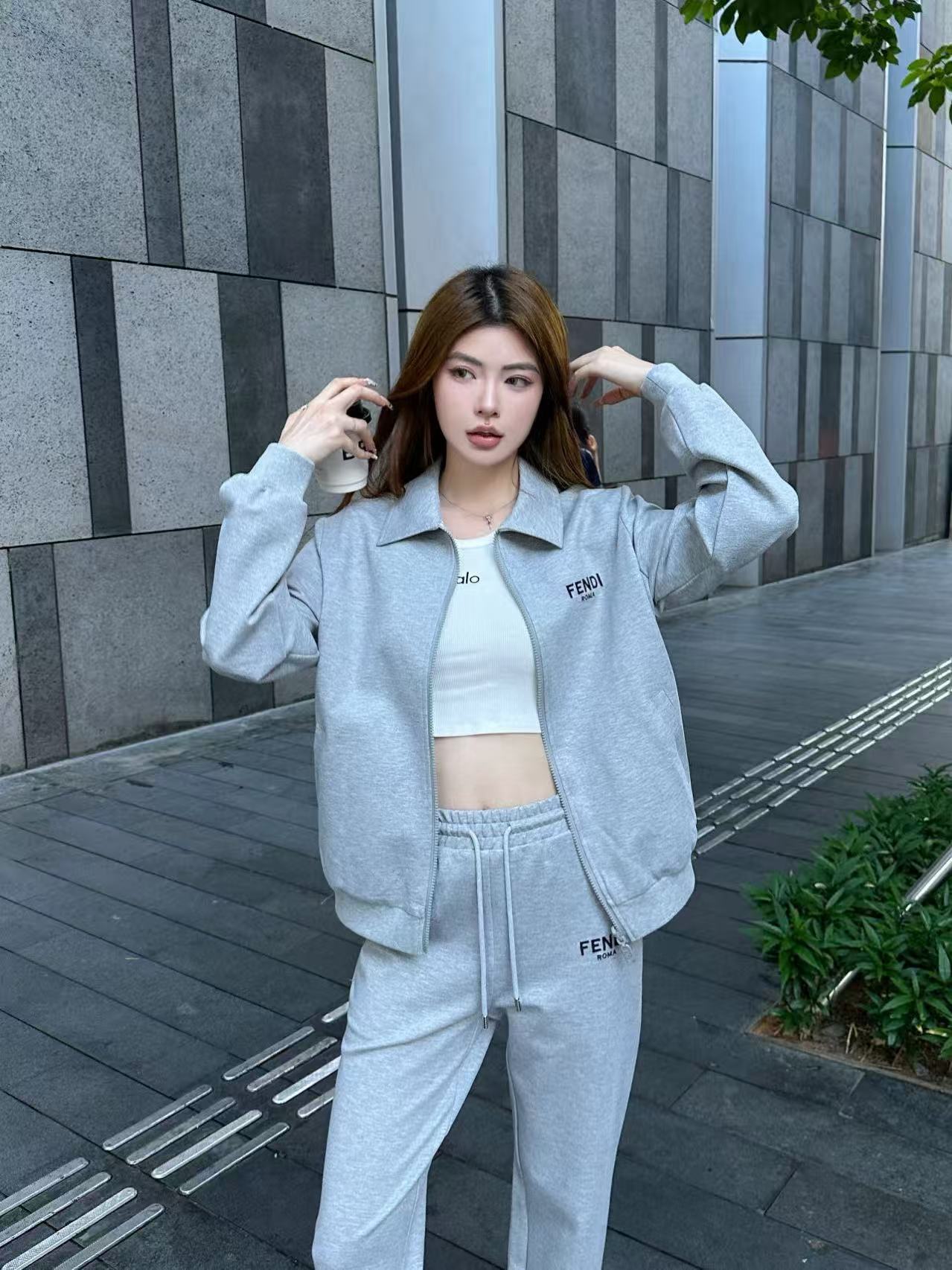 FEND1 リバーシブルジャケット＋トラウザーズ ツーピースセット【50％割引+送料無料】