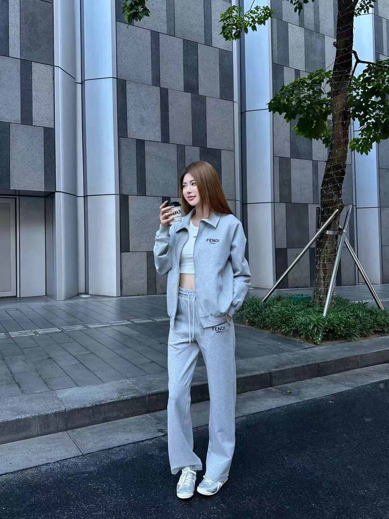 FEND1 リバーシブルジャケット＋トラウザーズ ツーピースセット【50％割引+送料無料】