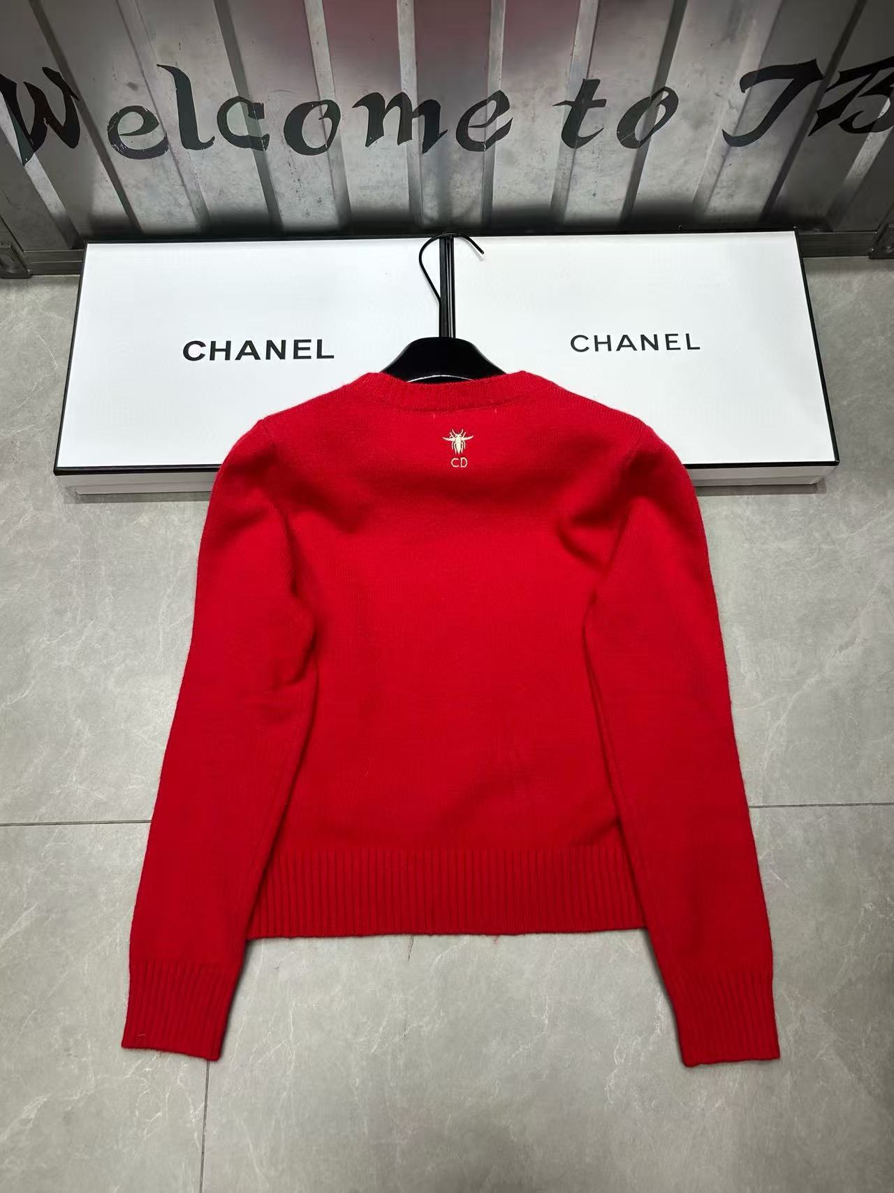 DIOR ラインストーン レター セーター【50％割引+送料無料】