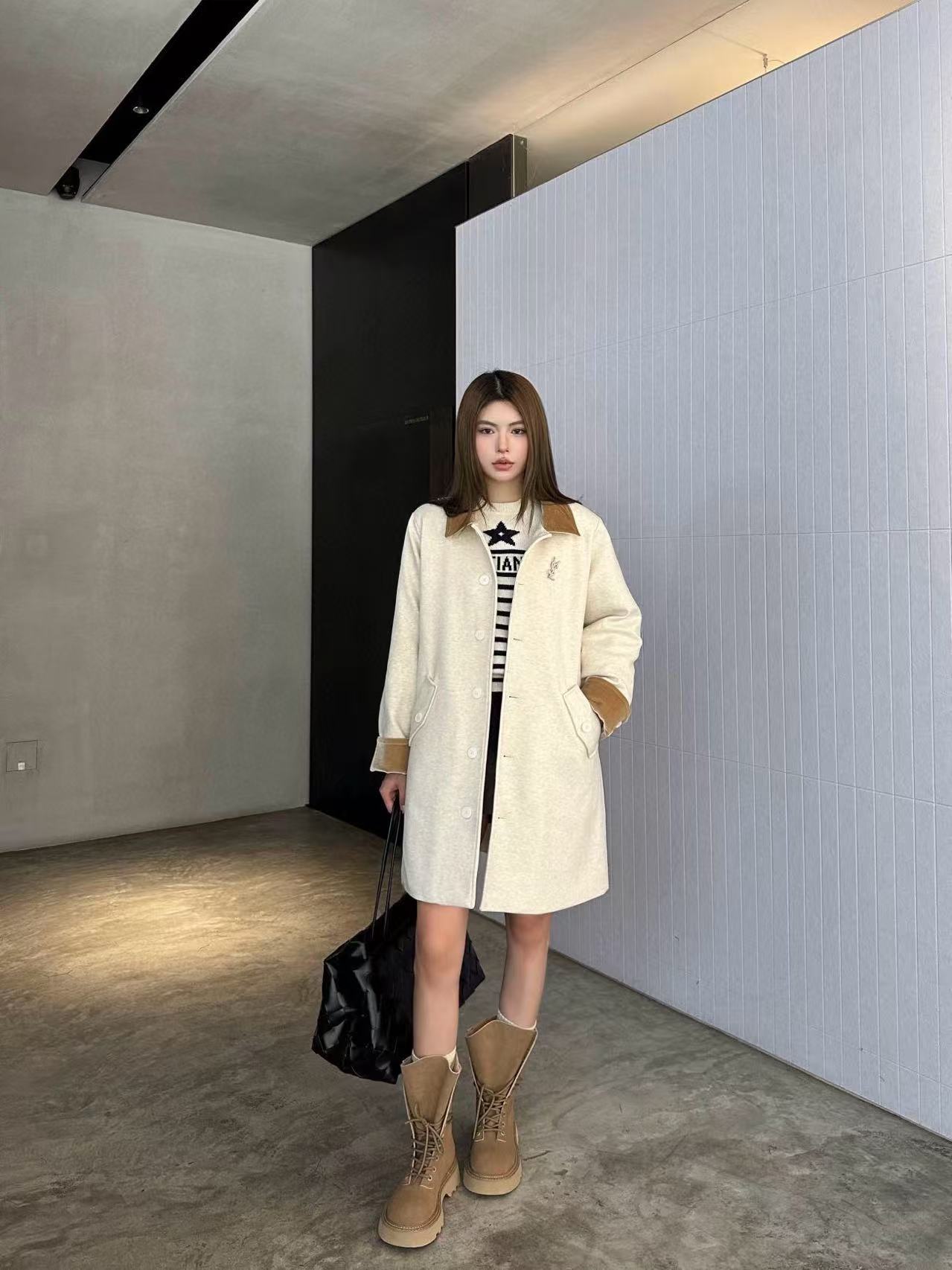 YSL ラペルタイウエストロングコート【50％割引+送料無料】