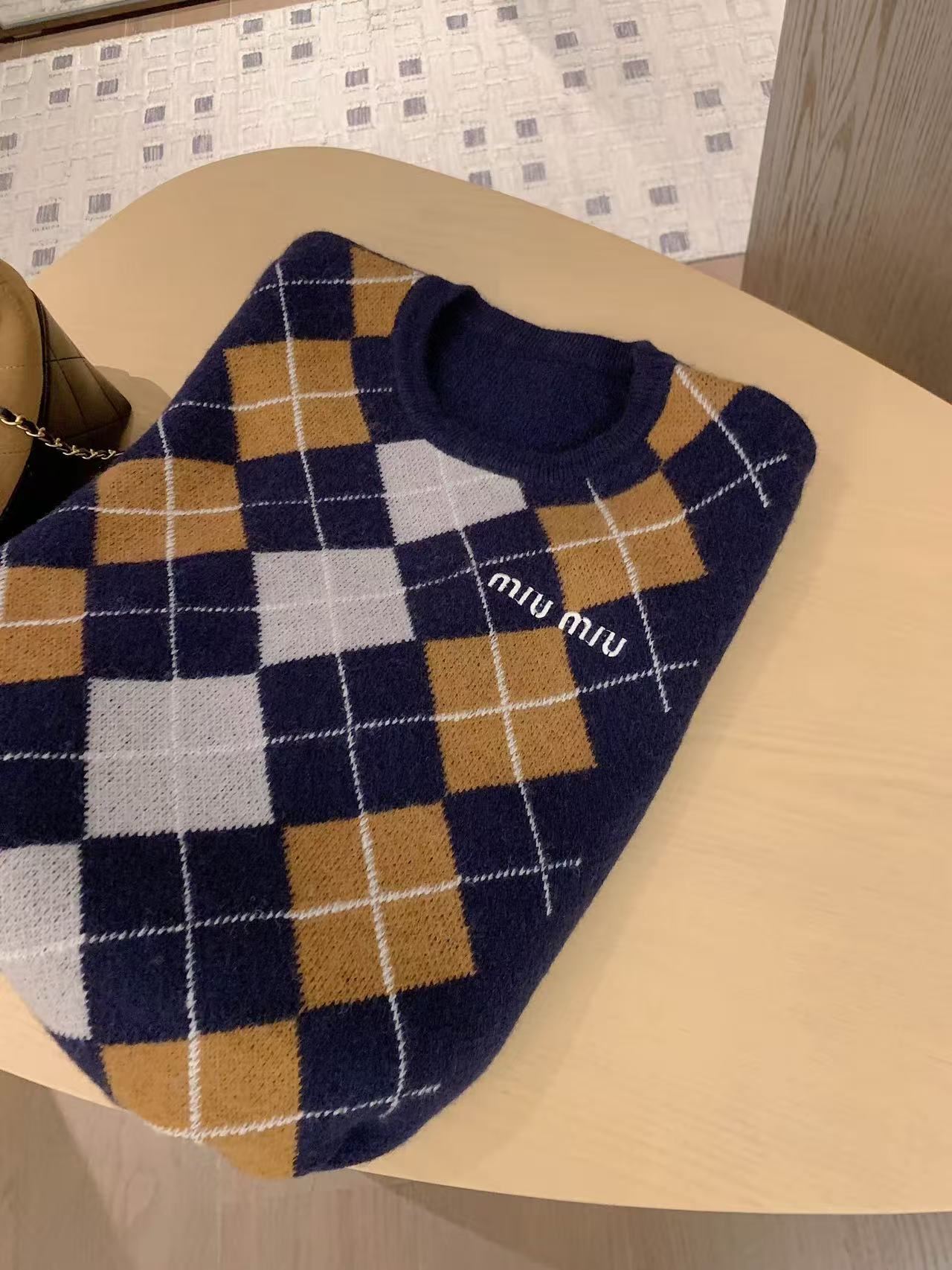 M1UM1U チェック柄セーター【50％割引+送料無料】