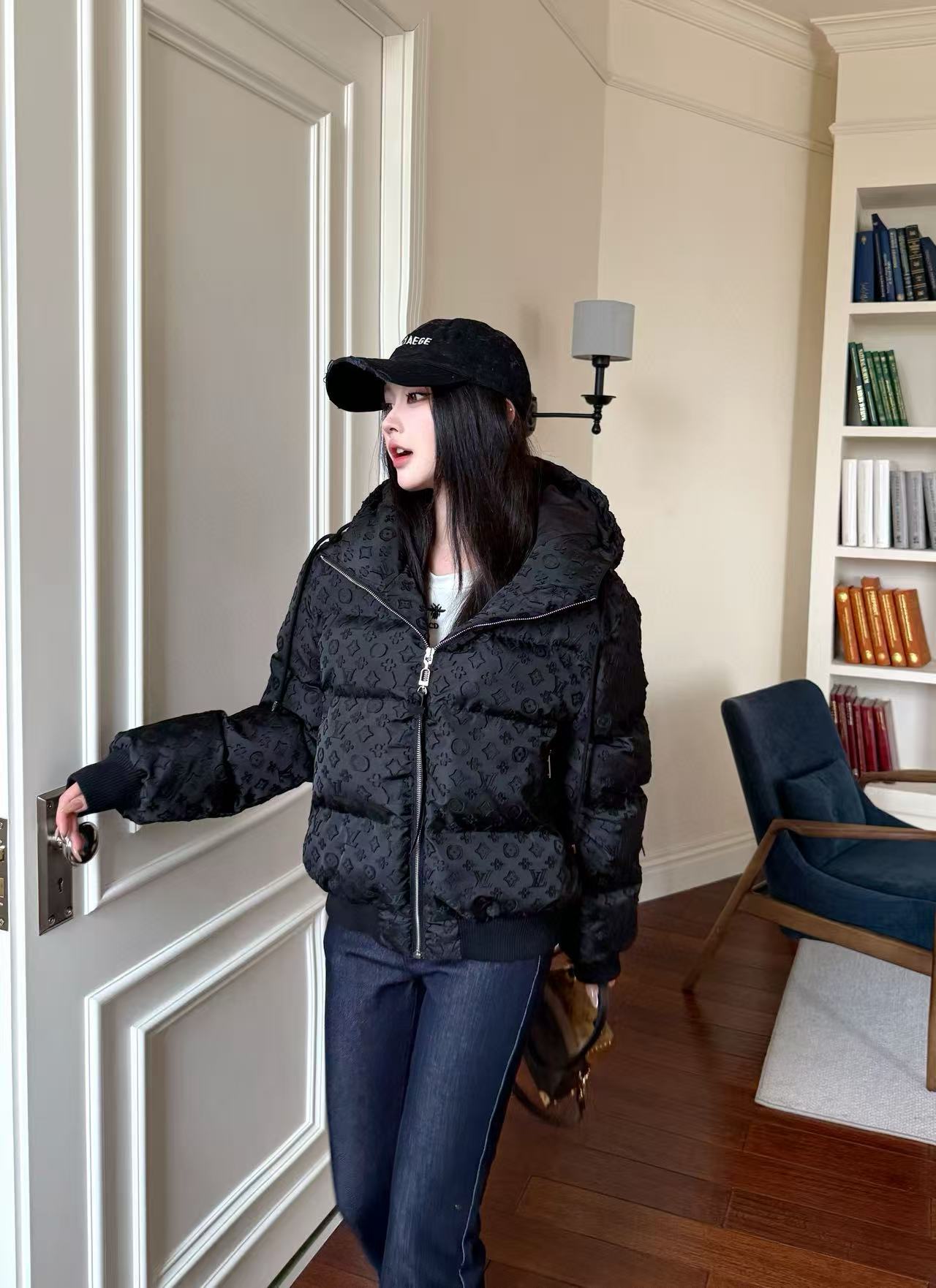 LVの高品質プリントダウンジャケット【50％割引+送料無料】