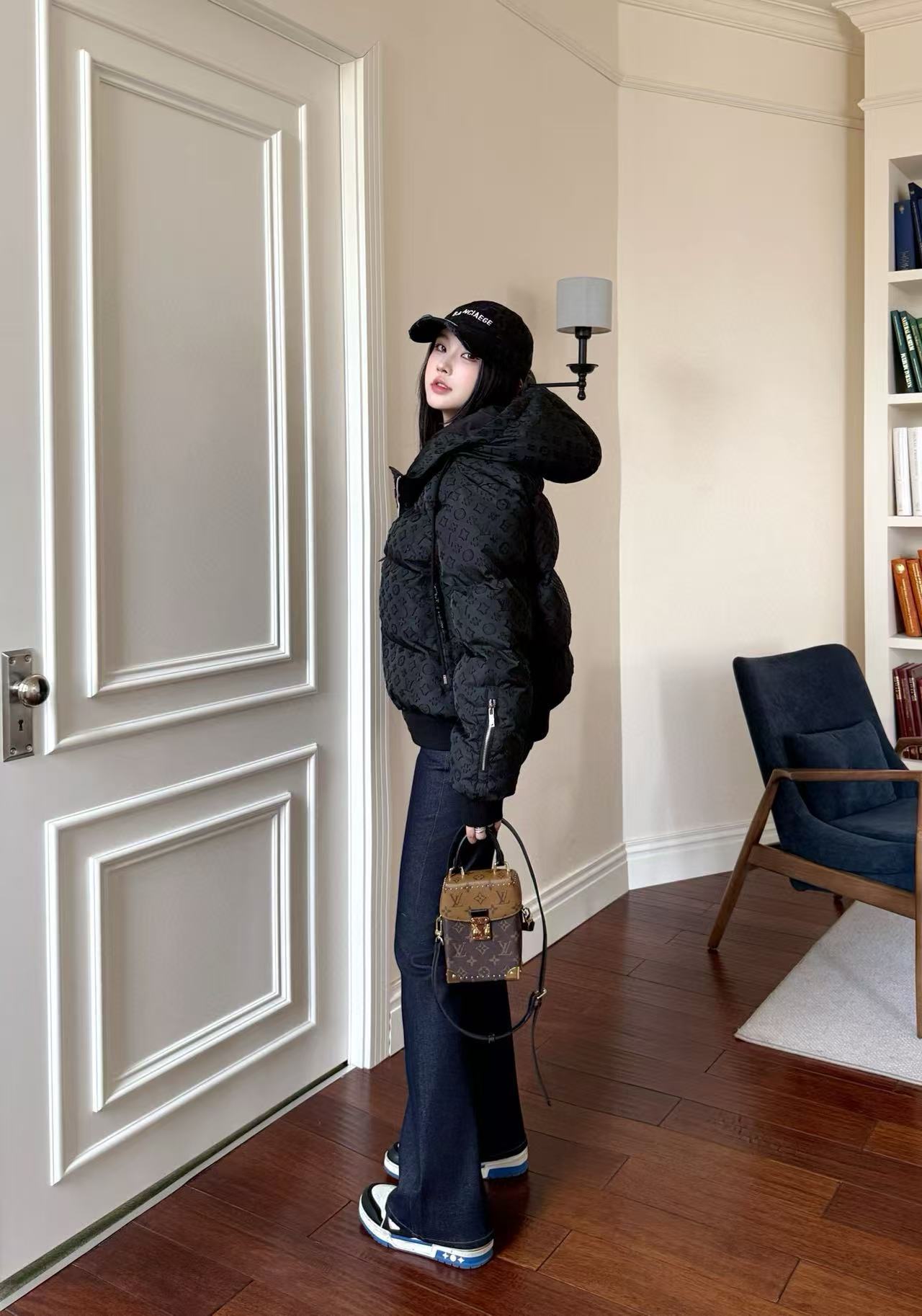 LVの高品質プリントダウンジャケット【50％割引+送料無料】