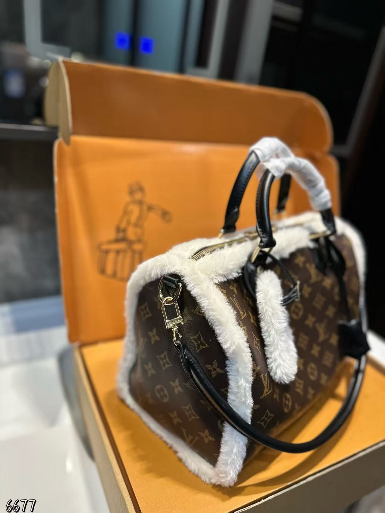 LV Speedy Soft30ウールのハンドバッグ【50％割引+送料無料】